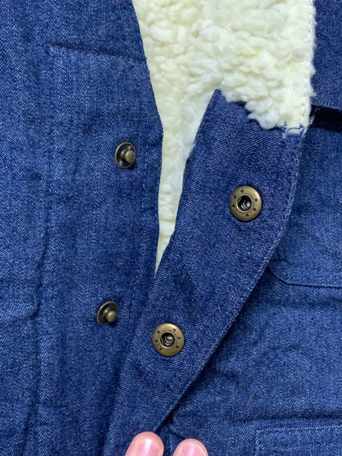 빈티지 양털 청조끼 데님 베스트 상품이미지4