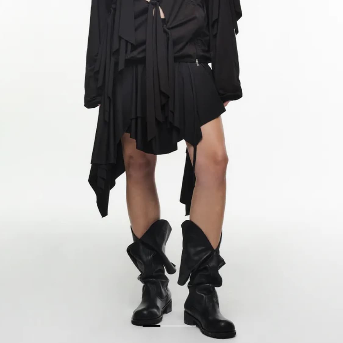 (새상품) 나체 flow layered skirt black 상품이미지2