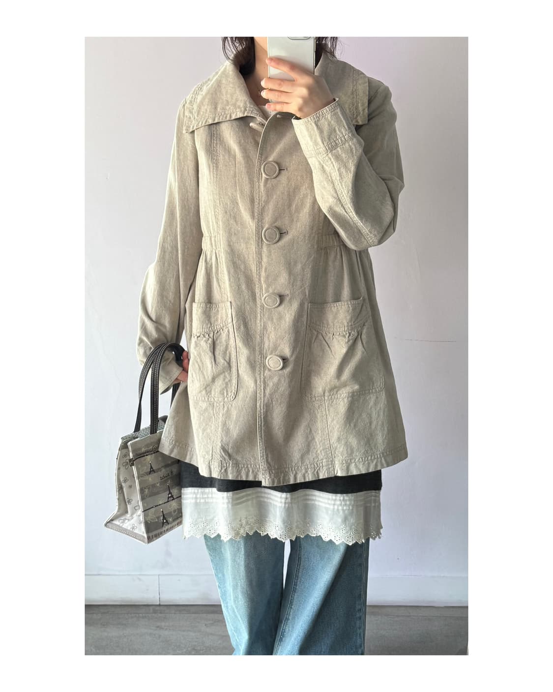 카라 자켓 봄아우터 일본빈티지  상품이미지1