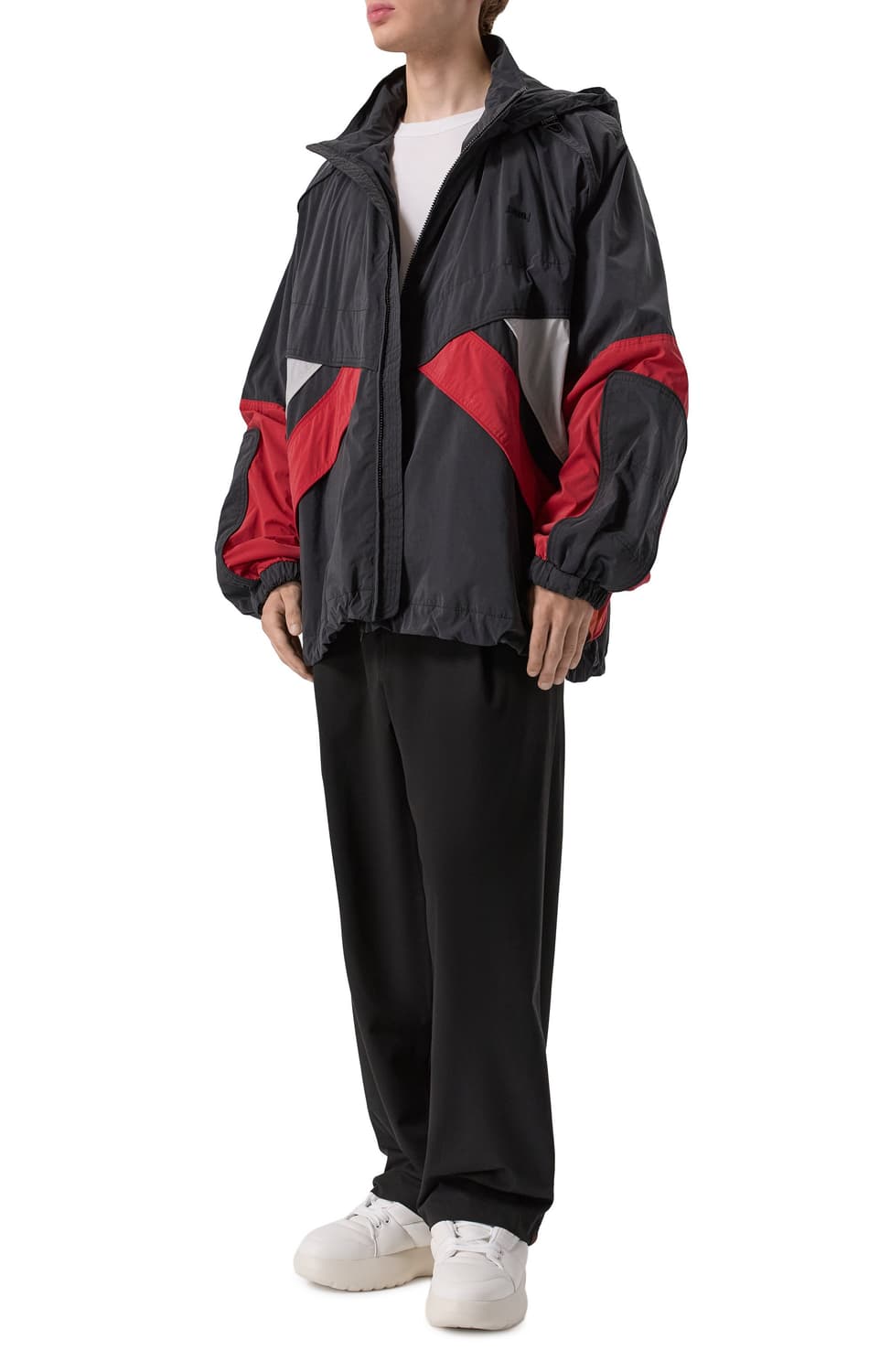 [46] 준지 25FW 워싱 트랙 점퍼 레드 미사용 상품이미지9