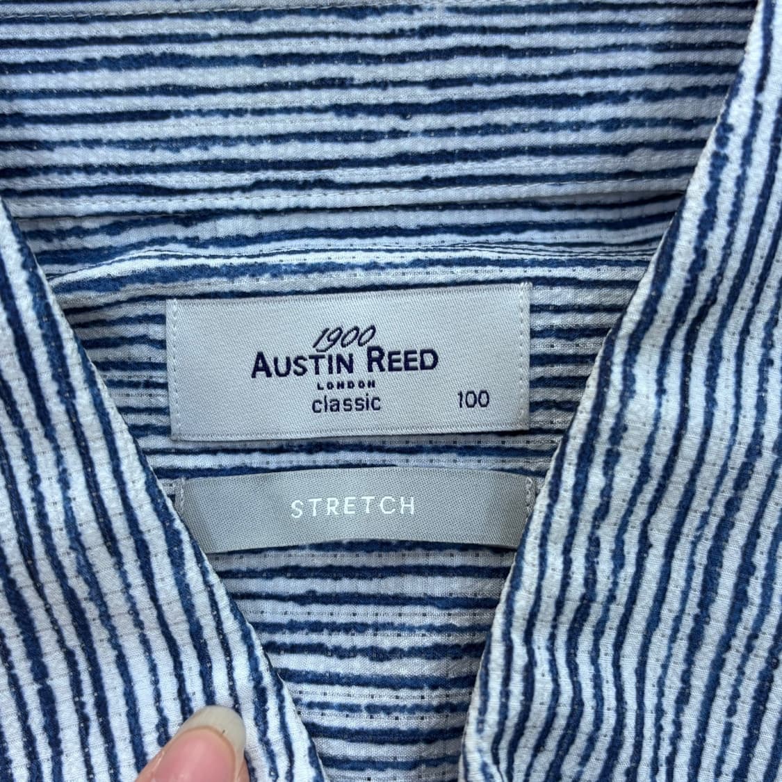 100 오스틴리드 스트라이프 반팔 셔츠 0402E 상품이미지3