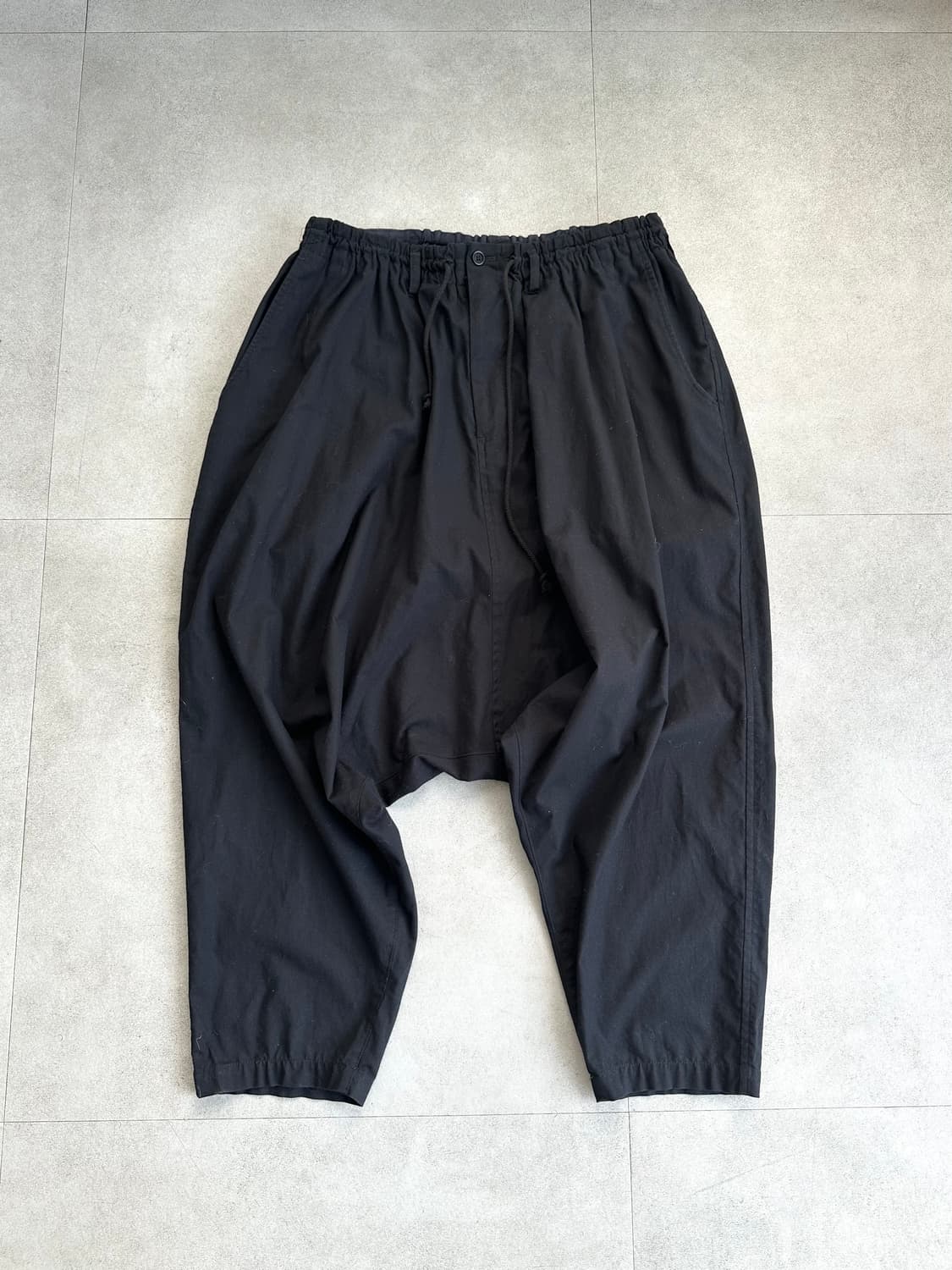 Yohji Yamamoto 블랙 사루엘 팬츠 상품이미지1