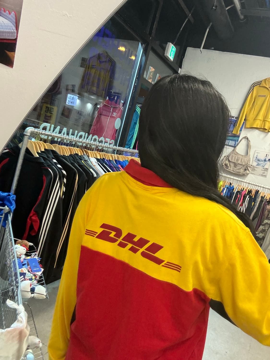 DHL 빈티지 y2k 올드스쿨 폴로 긴팔 카라티 M 상품이미지2