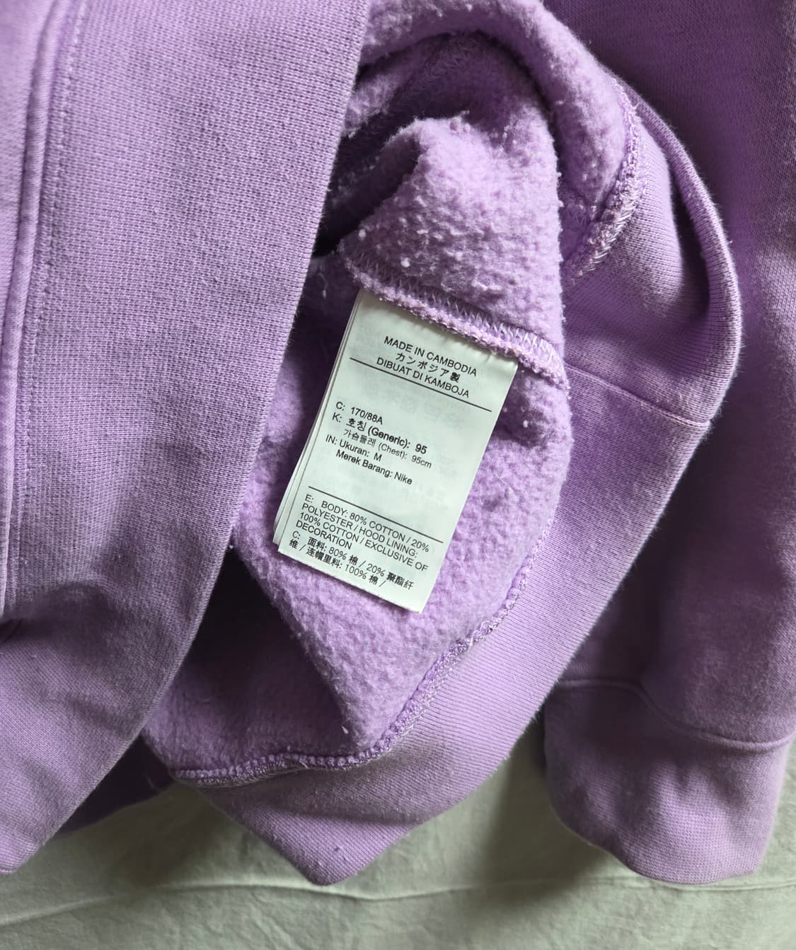 나이키 코튼 약기모 후드티 100 상품이미지4