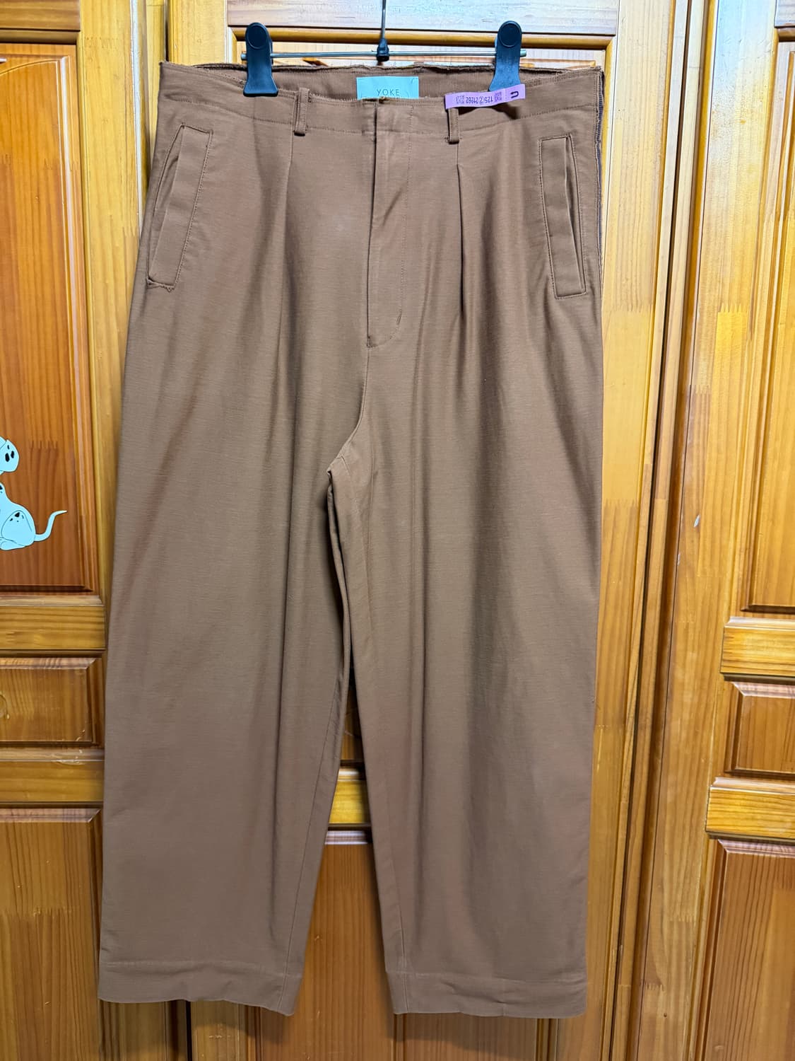 [M] YOKE 코튼 브라운 팬츠 상품이미지1