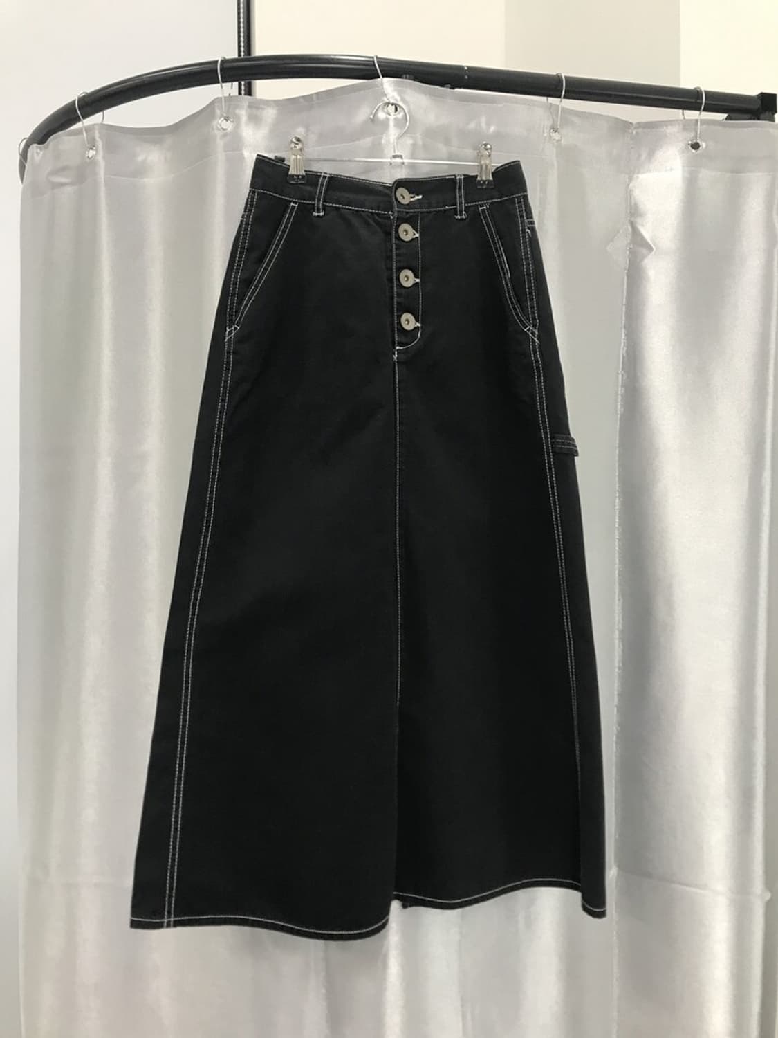 Jpn black stitch long skirts 상품이미지5