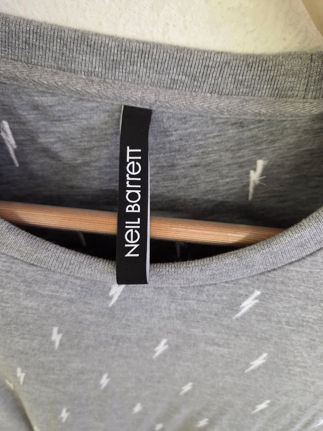 닐바렛 남성 번개 프린팅 긴팔 티셔츠 L 상품이미지3