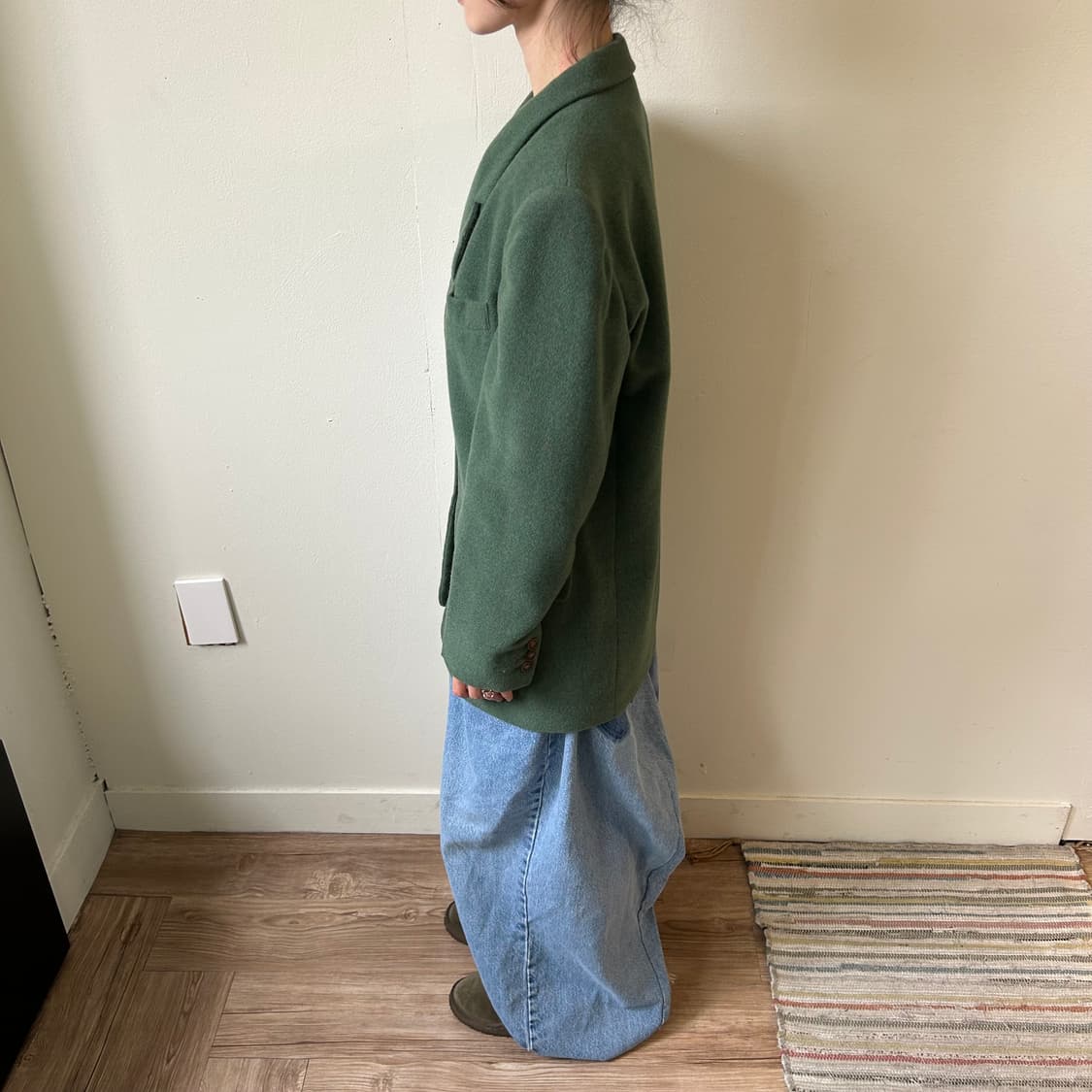 막스마라 모스그린 트위드 자켓 상품이미지2