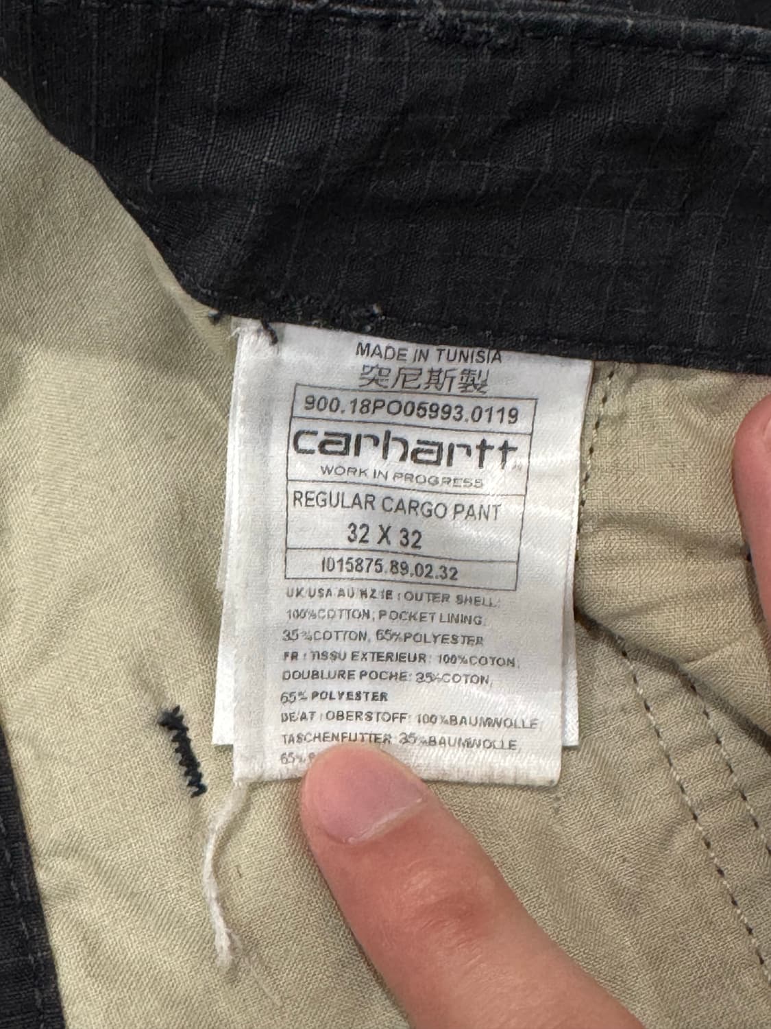 칼하트 wip 레귤러 카고팬츠 상품이미지5