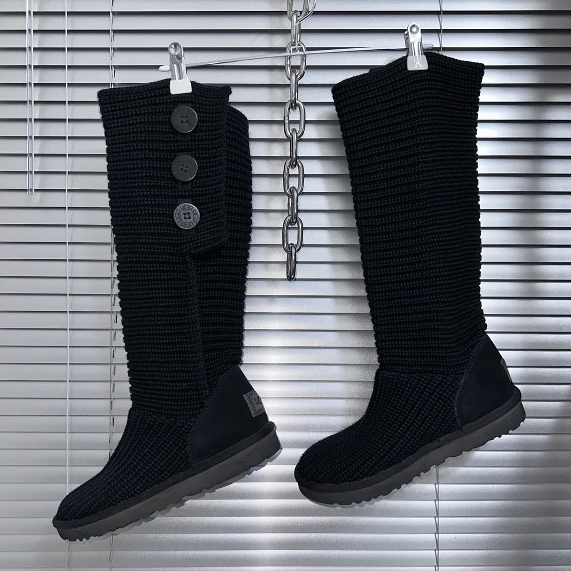 00s 블랙 니트 카디 어그 부츠 상품이미지2
