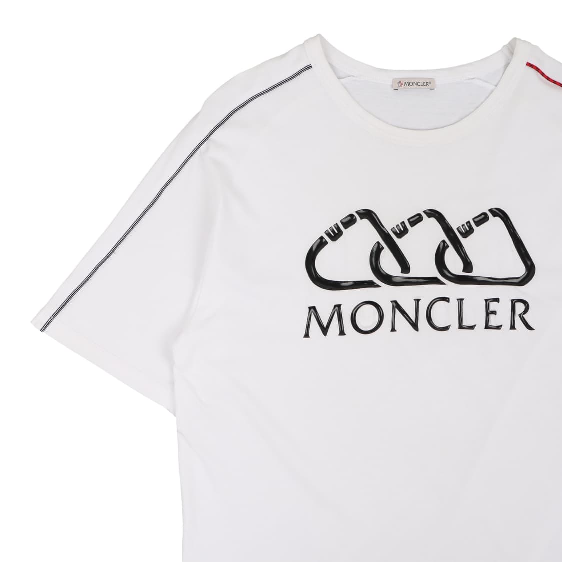 몽클레어 멀티 클립 로고 화이트 티셔츠 상품이미지3