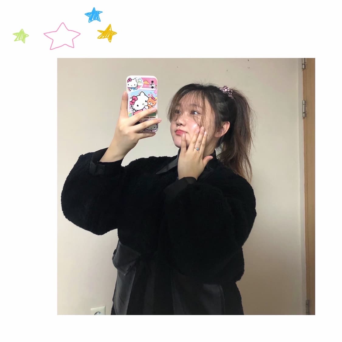 핑크 호피 스크런치 🔖  상품이미지6