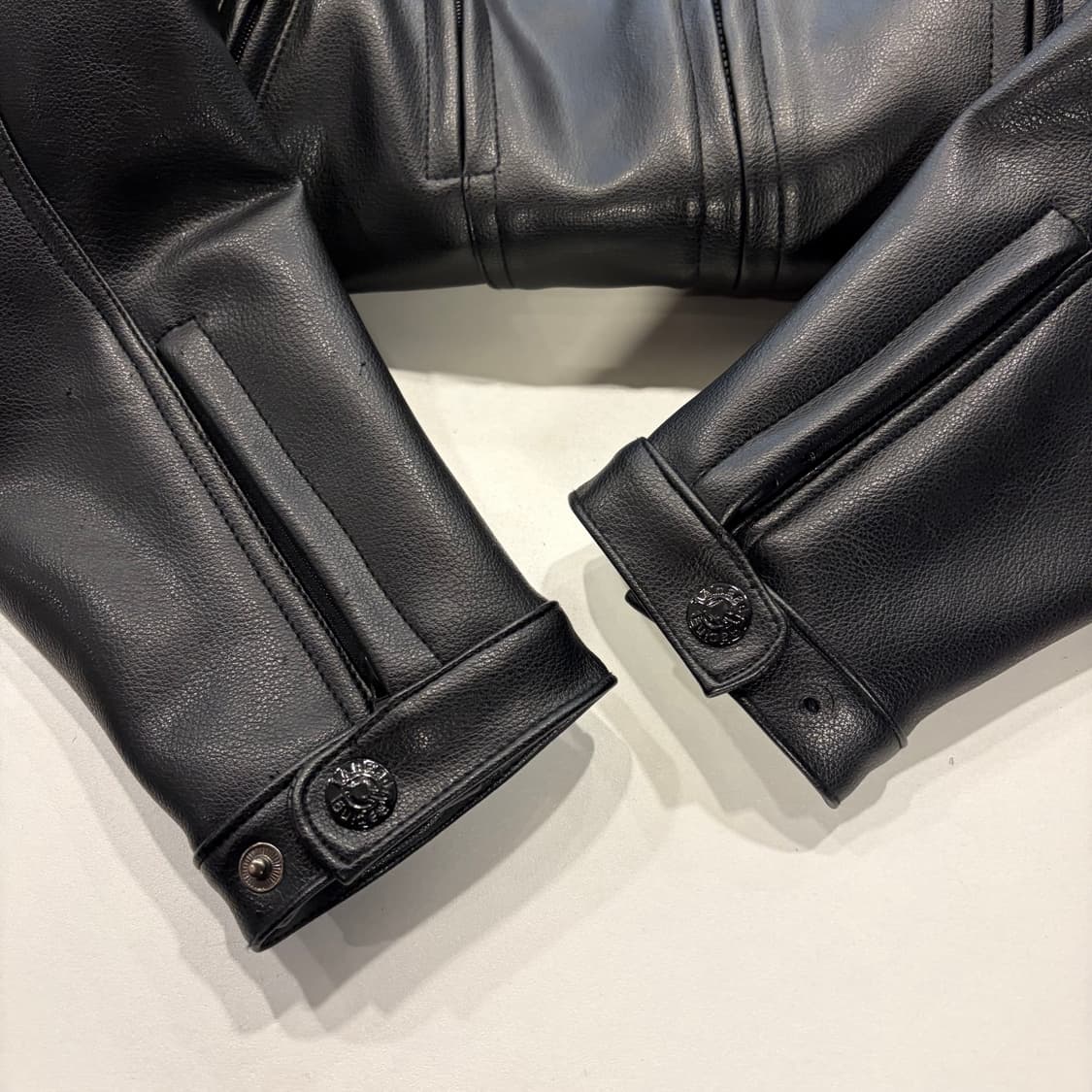 [S] 알파인스타 블랙 레더 가죽 라이더 자켓 D768 상품이미지7