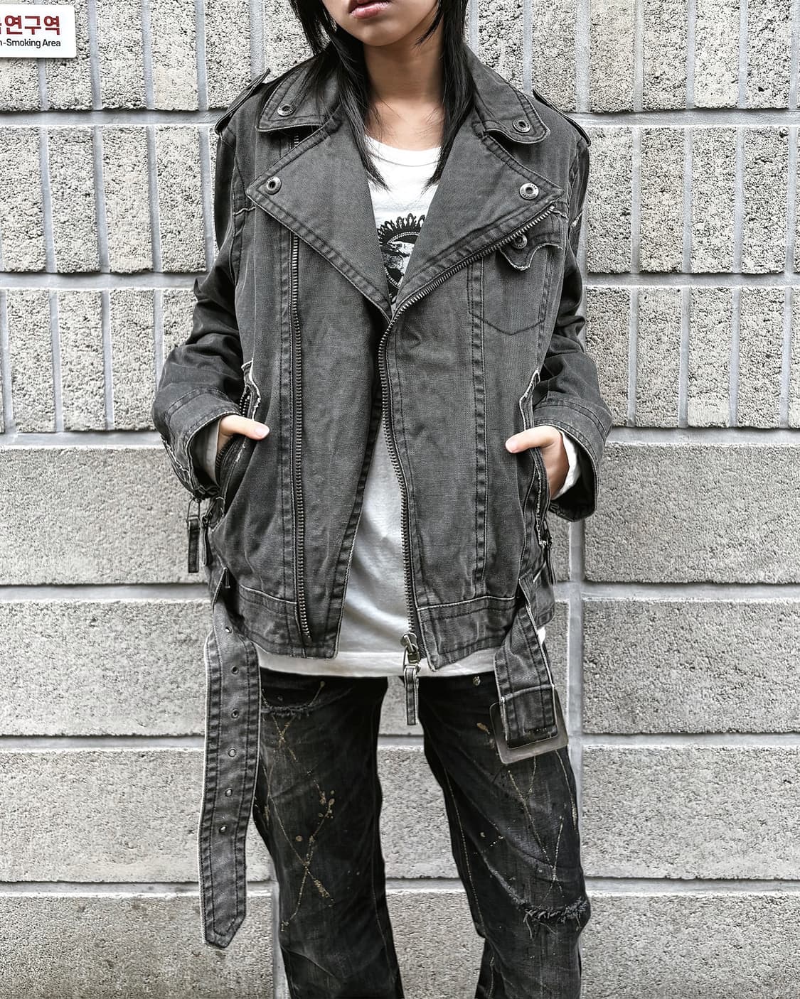 버커루 데님 그런지 라이더 자켓 상품이미지3