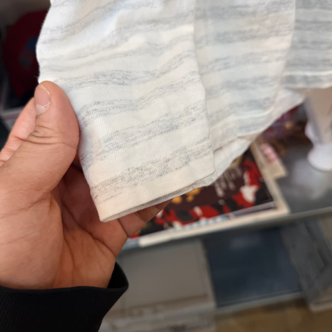 90S 콜로라도 USA MILLER 베이스 그레이 스트라이프 싱글스티치 상품이미지3