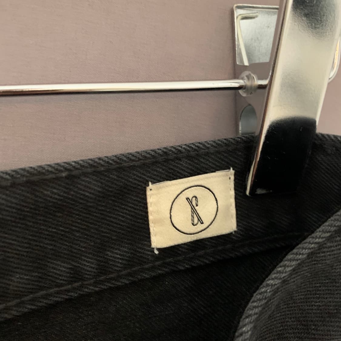 S 식스앤어하프 로우라이즈 와이드 스트레이트 블랙 데님 청바지 상품이미지6