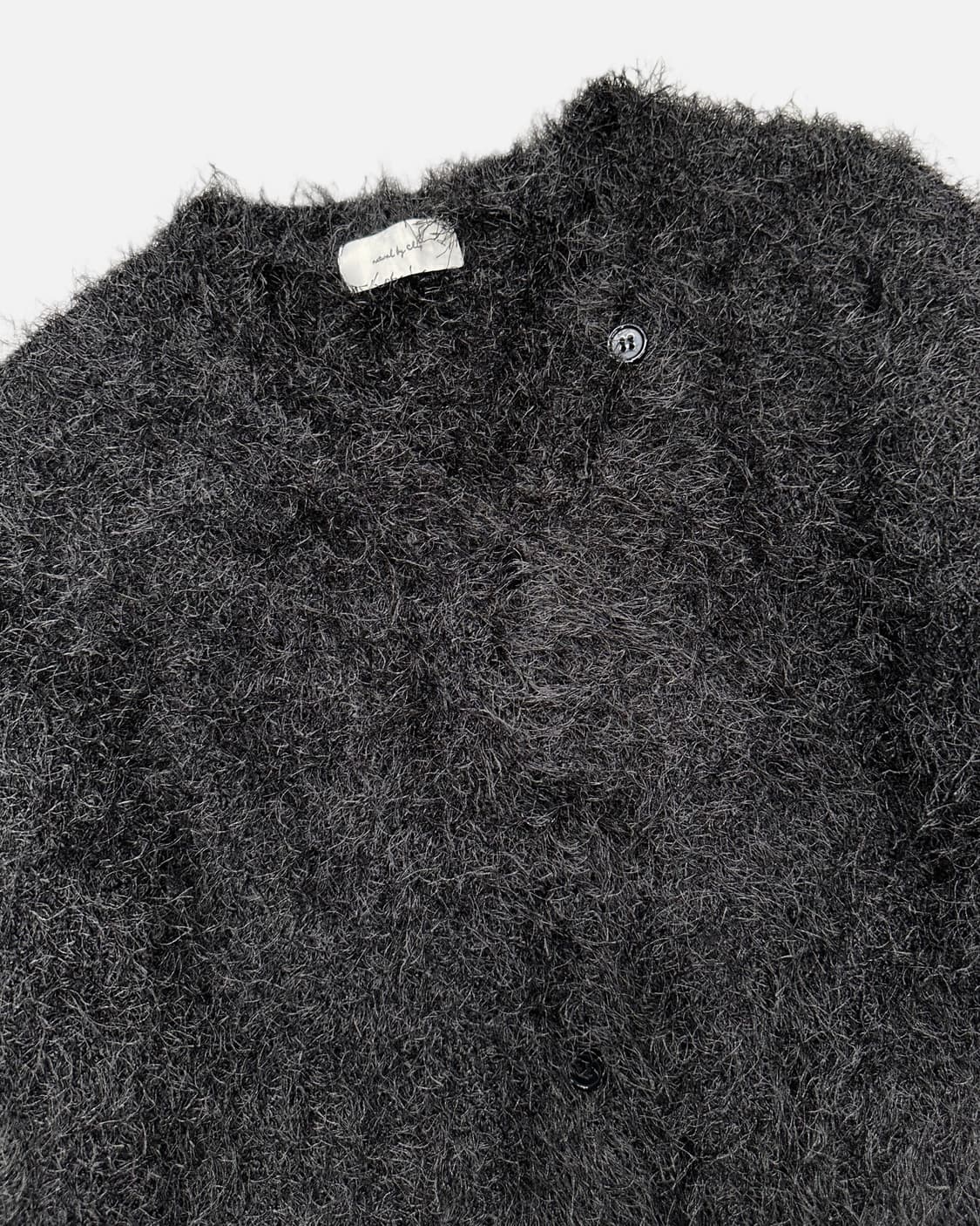 grunge charcoal hairy cardigan 상품이미지3