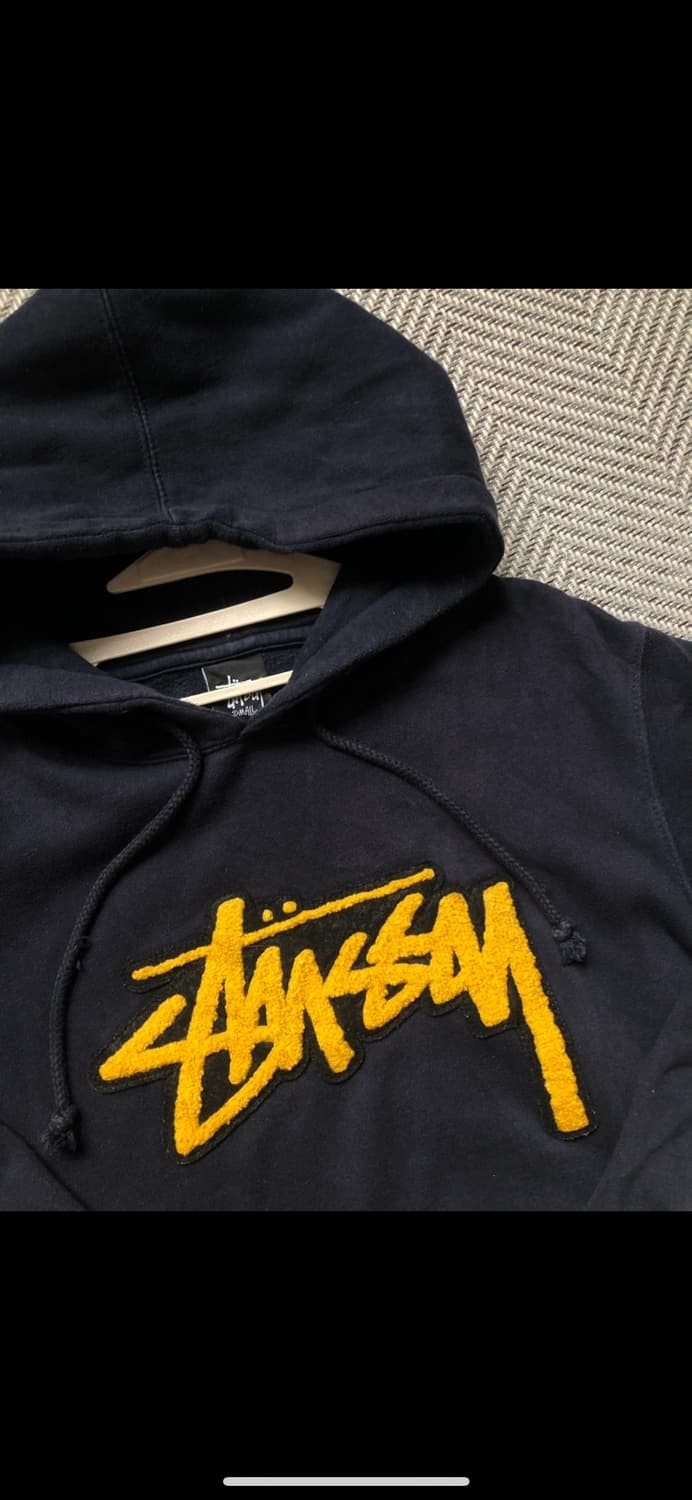 빈티지 스투시 네이비 후드티 상품이미지1