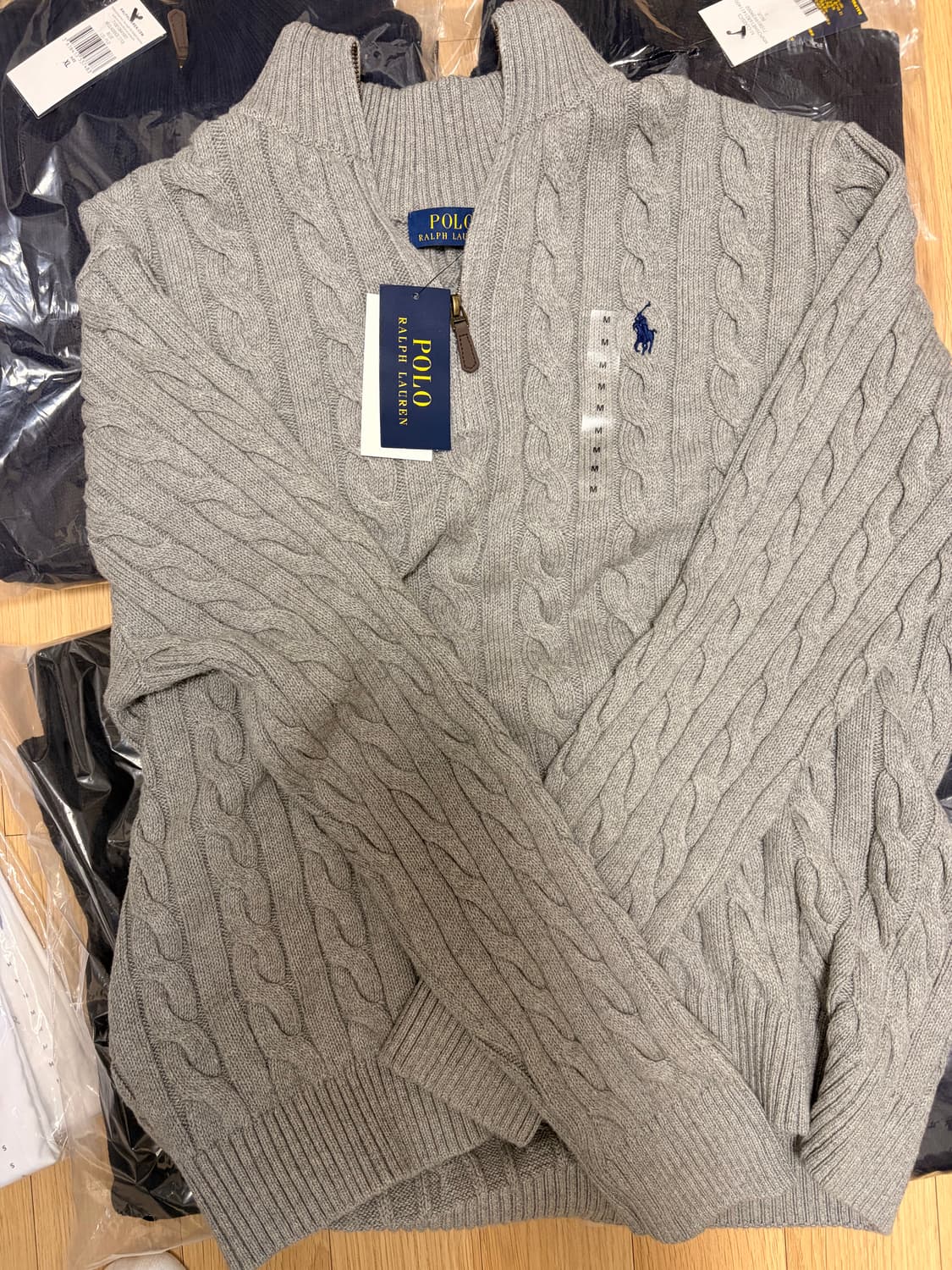 폴로 그레이 반집업 m 새상품  상품이미지2