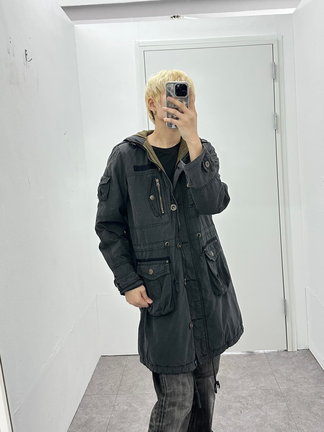 Jpn grunge multi pocket faded jacket 상품이미지3