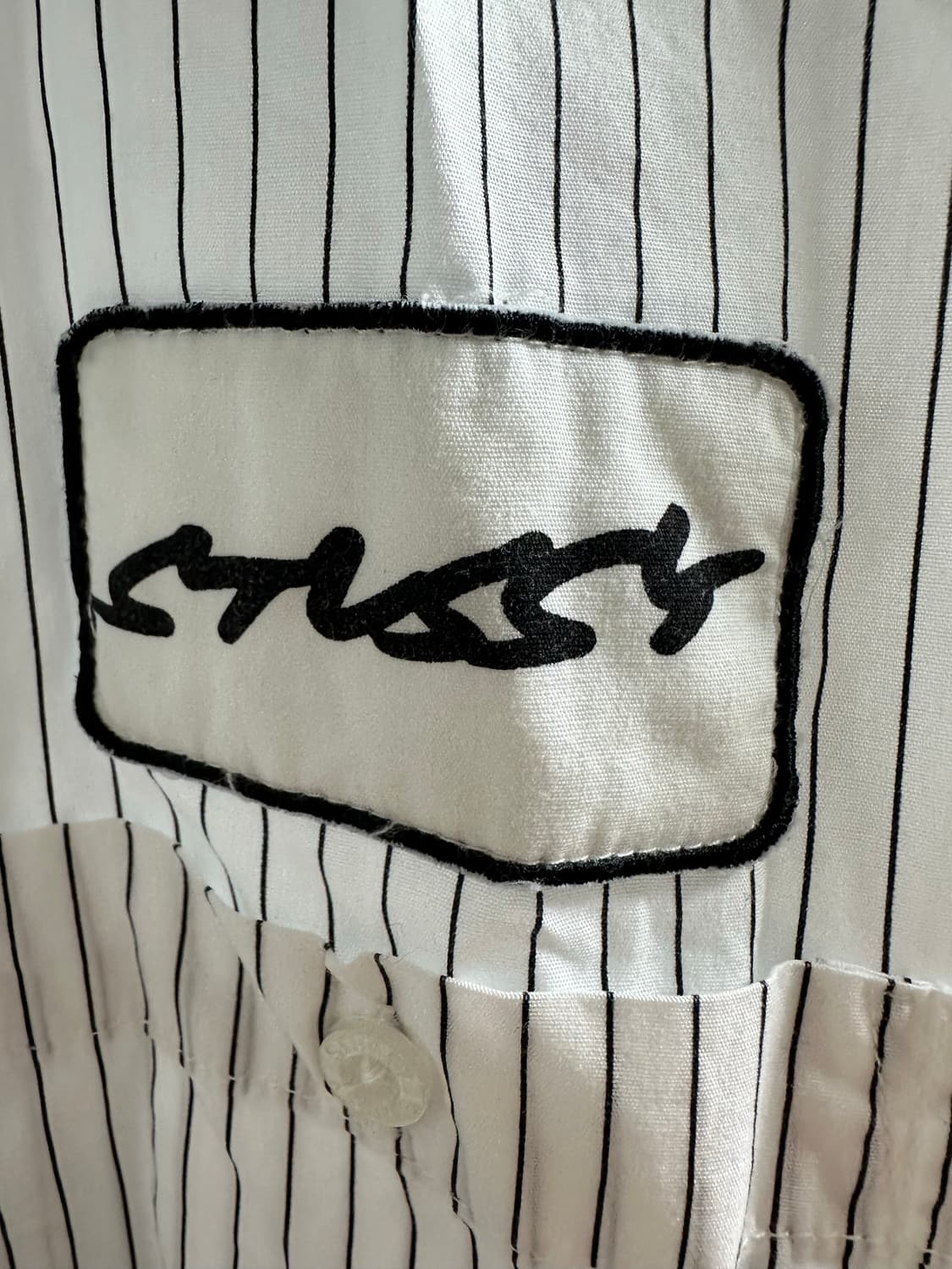 STUSSY 스투시 스트라이프 그래픽 반팔 셔츠 L 상품이미지2