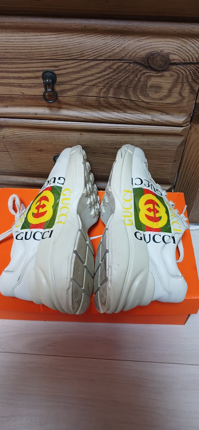 정품 구찌 라이톤 레더 스니커즈(260mm)  상품이미지7