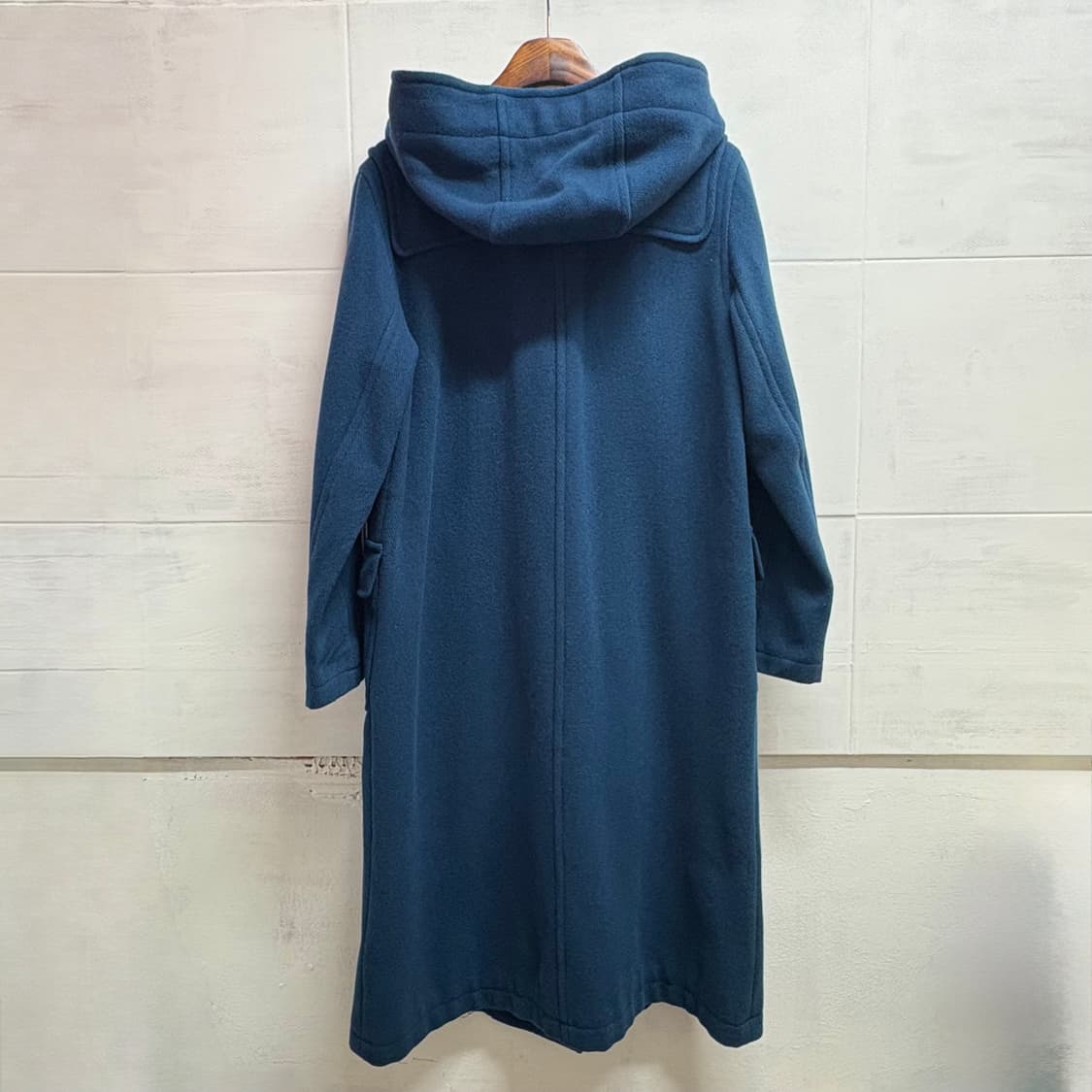 Aylesbury  모리걸 울 청록 더플 롱 후드 코트 JPN 상품이미지5