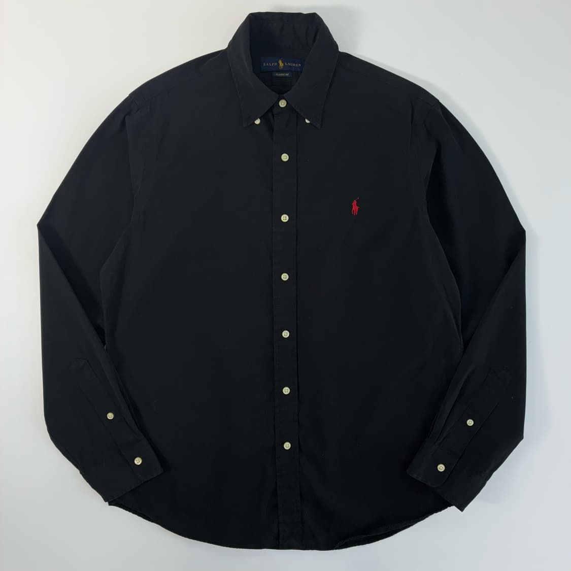 Polo  폴로 랄프로렌 신형 자수 코튼 블랙셔츠  상품이미지1