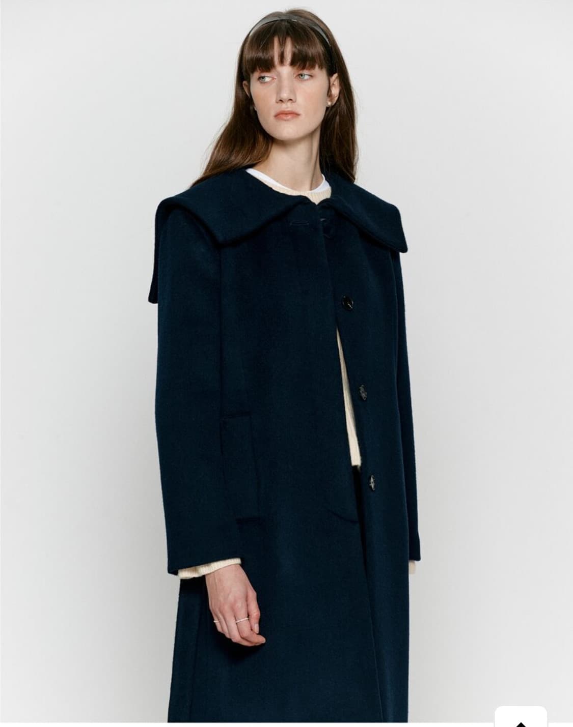 비뮤즈맨션 세일러 롱 코트 네이비  상품이미지2