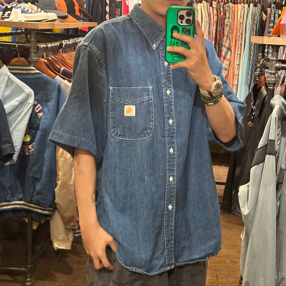 [HI] 칼하트 반팔 데님셔츠 상품이미지4