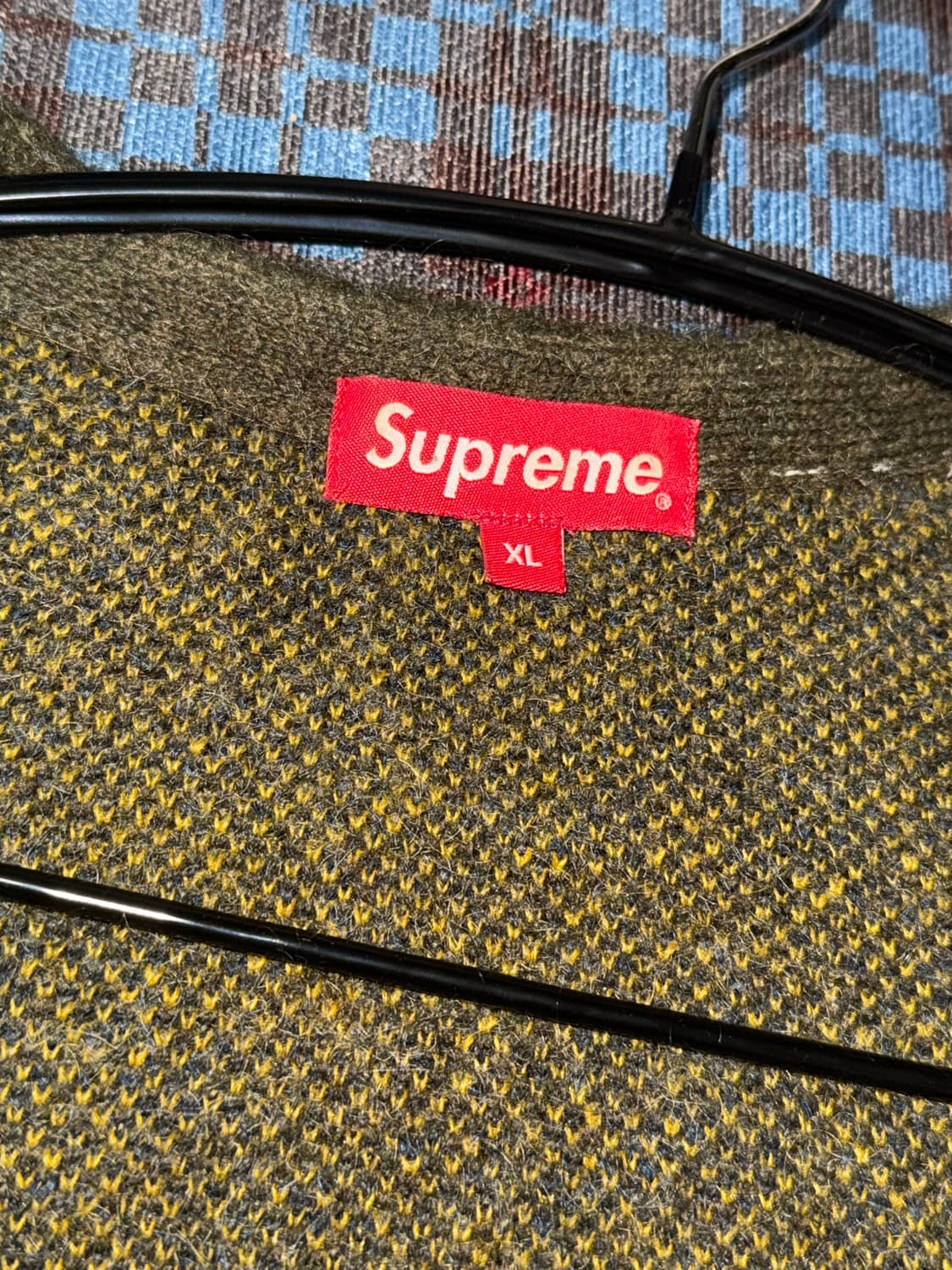 슈프림 앱스트랙트 모헤어 가디건 카키 XL 상품이미지4