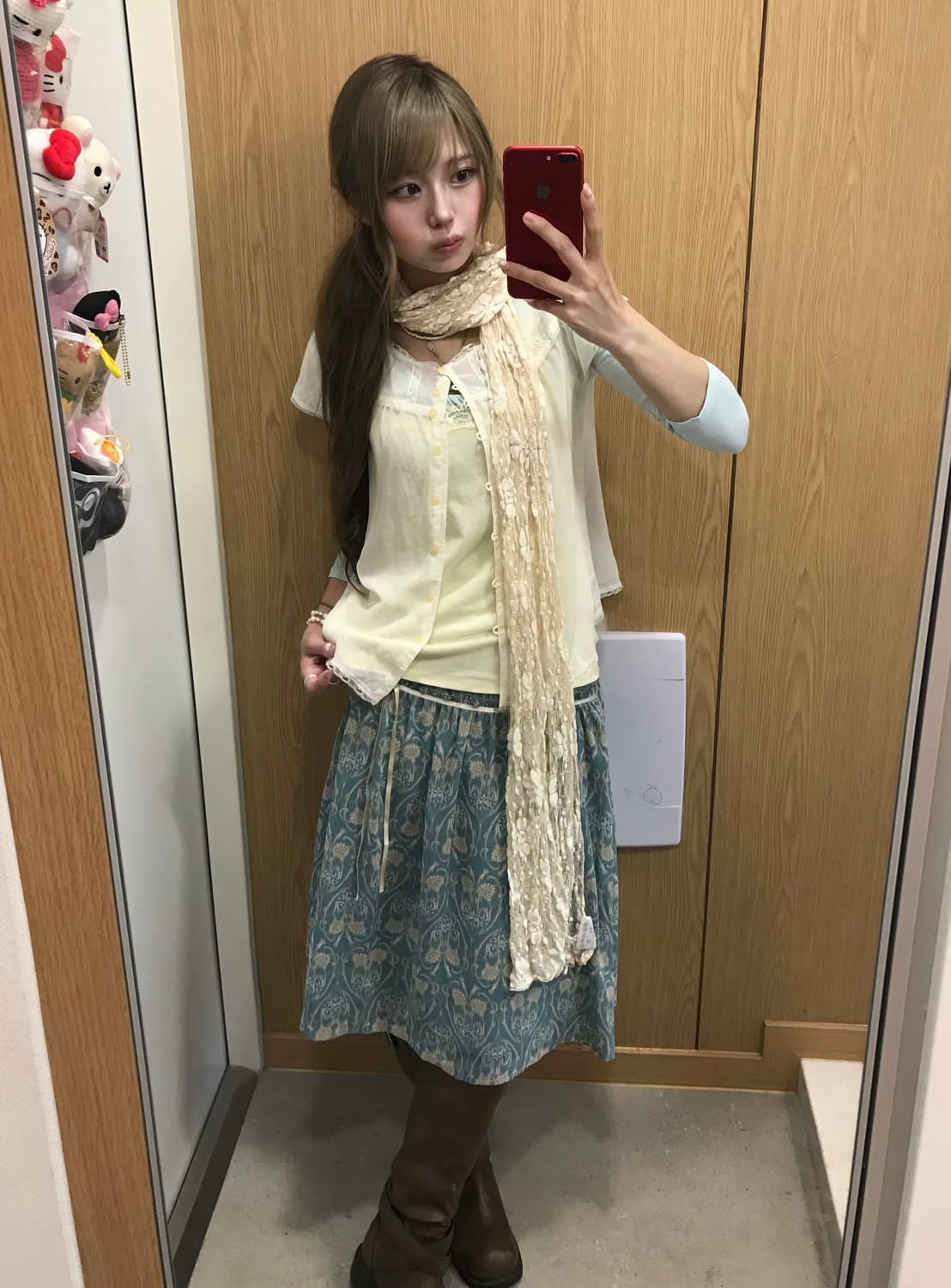모리걸 하구미 블라우스 블루 버터 여름 코디세트 상품이미지1