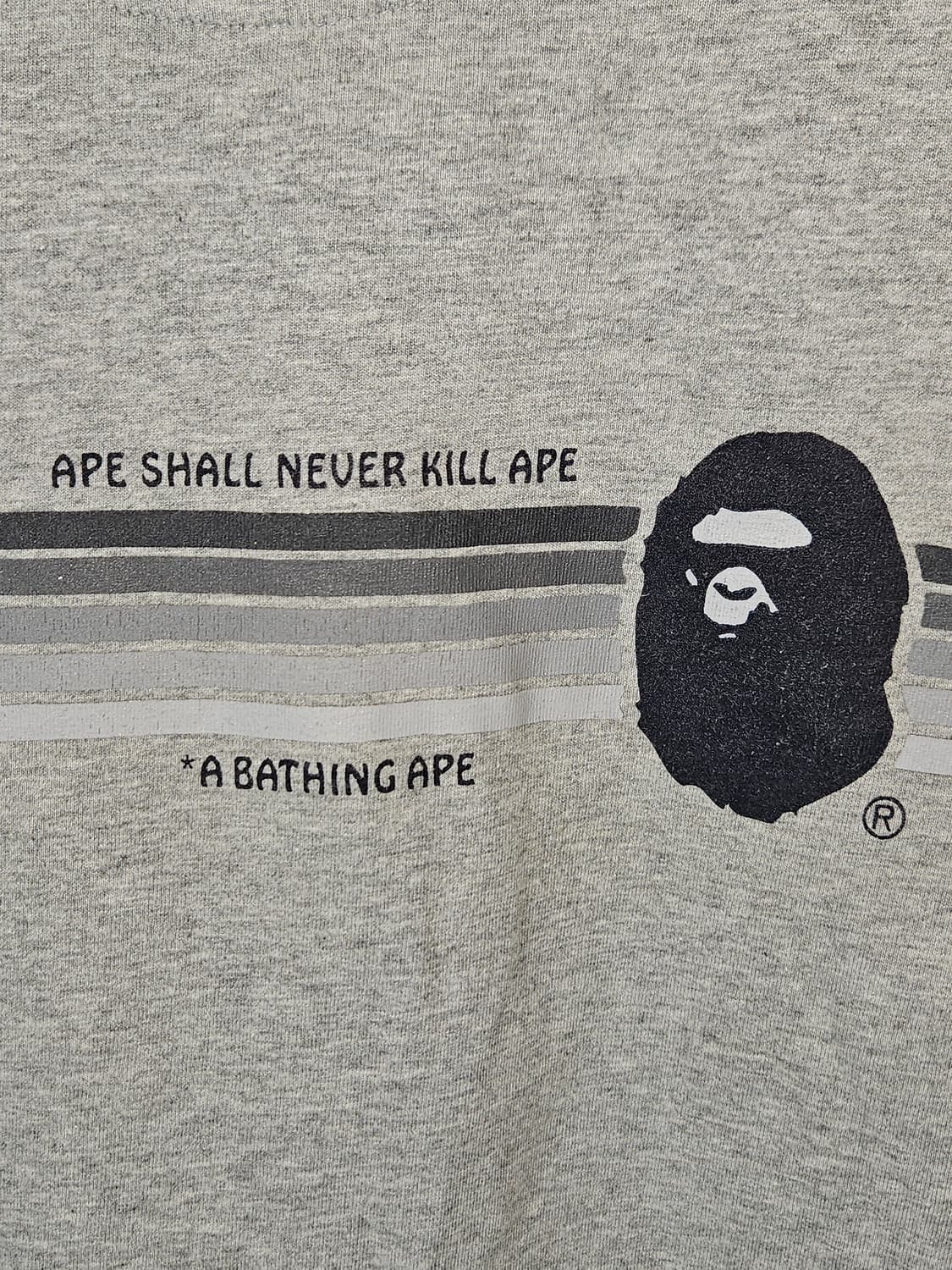 베이프 Bape 사루 7부 롱슬리브 긴팔티셔츠 일본 나그랑 L 상품이미지3