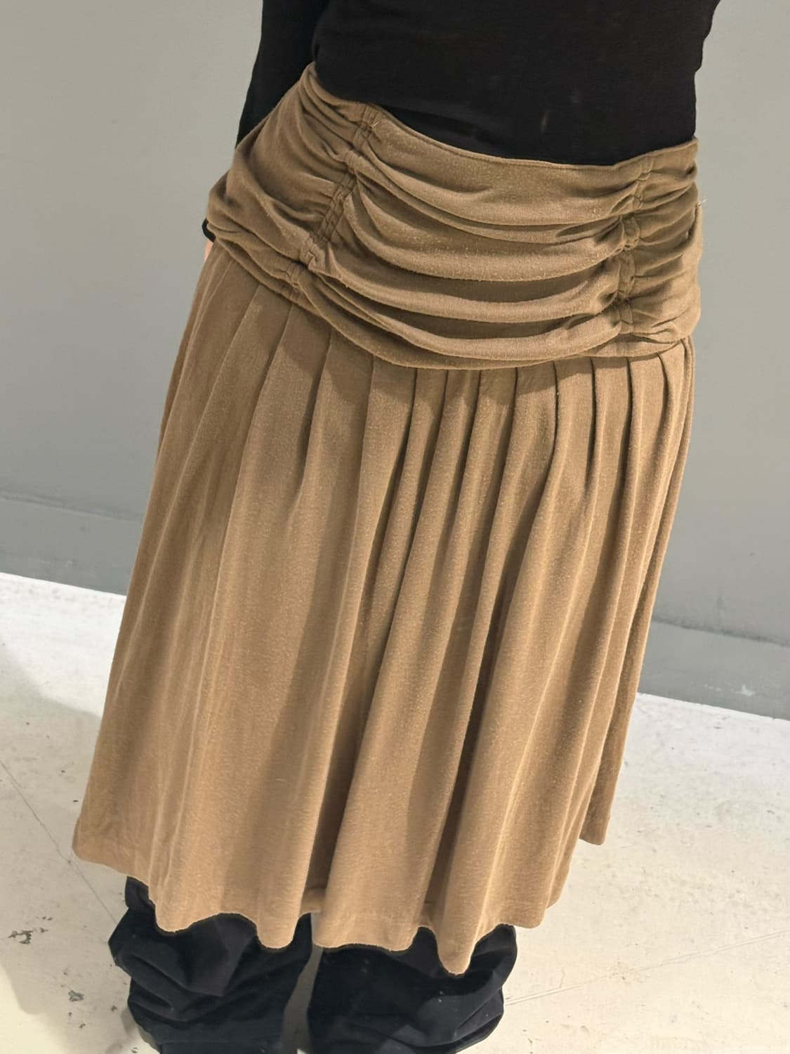 hirring detail pleats line skirt  상품이미지4