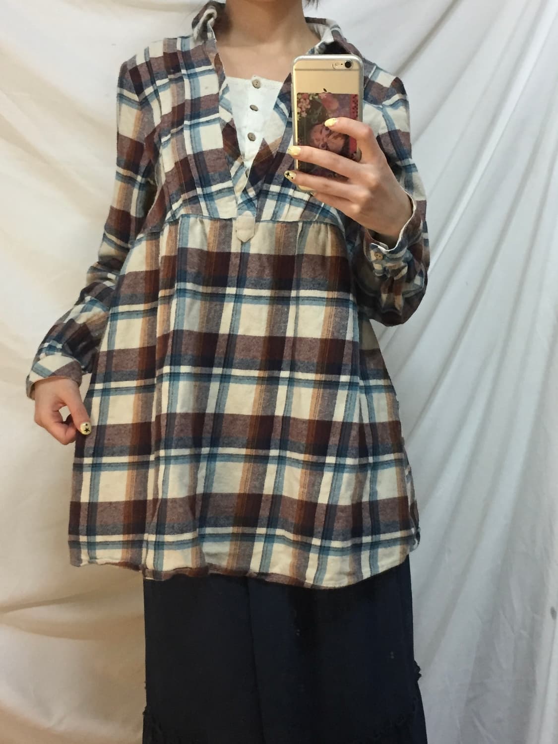 레이어드 모리걸 체크원피스 상품이미지6