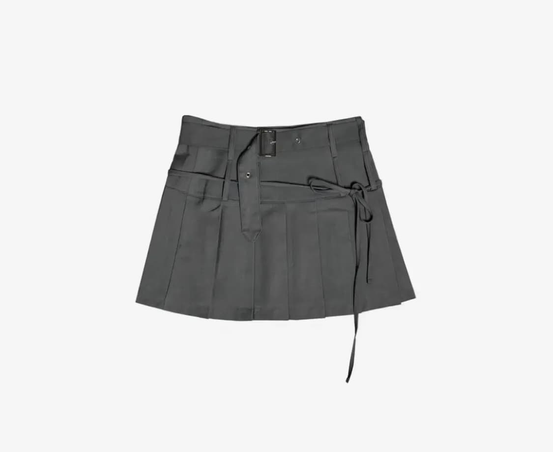 베몬 로라 착용) 뉴얼린 하이틴 벨트 리본 스커트 s 상품이미지1