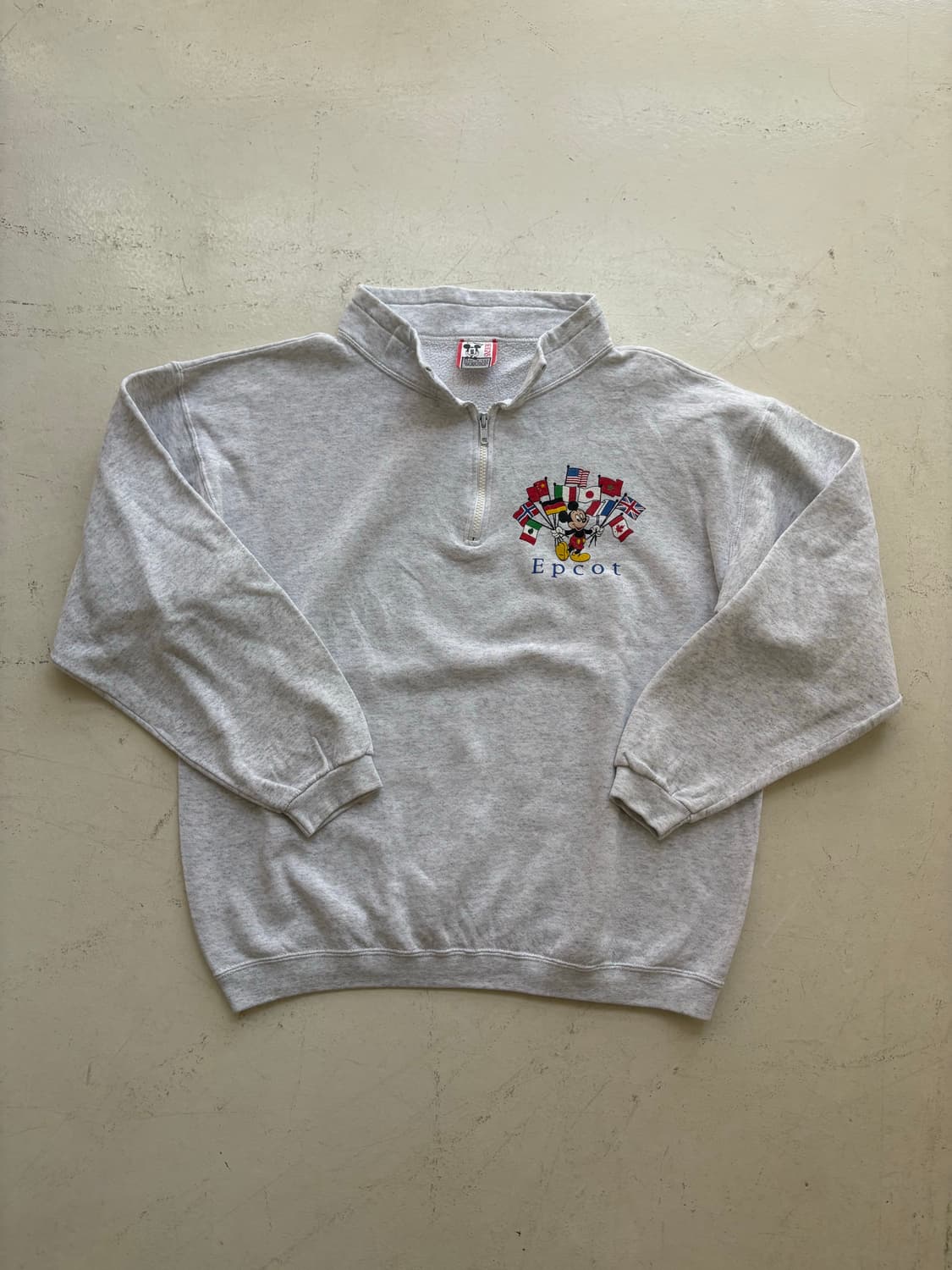 90's USA Mickey Epcot Quarter Zip Sweats 상품이미지1
