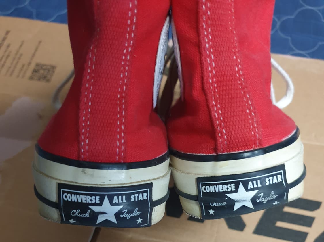 컨버스 척테일러 70s 하이 에나멜 레드 스니커즈 (245) 상품이미지5