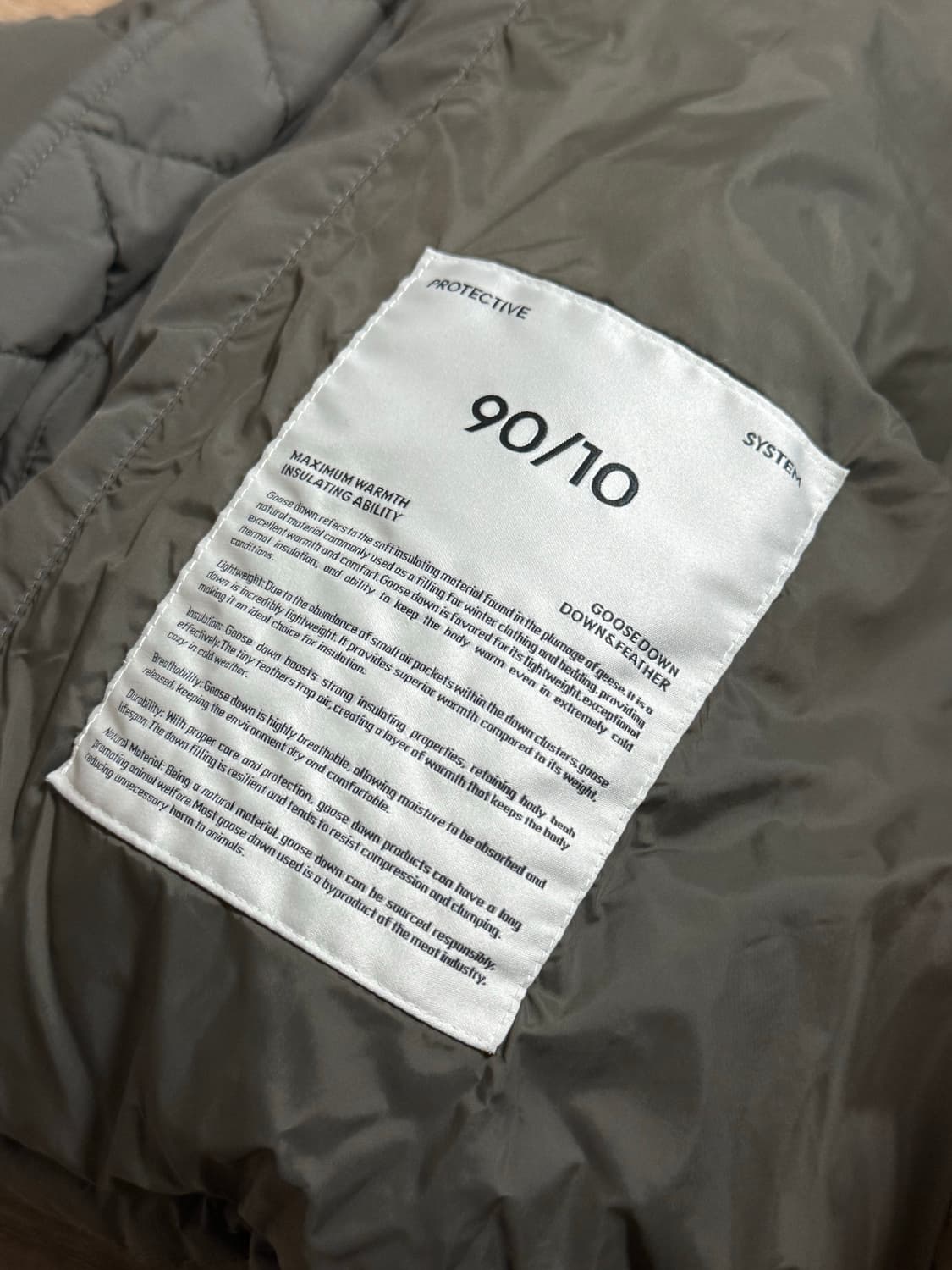 [Belier] 크로스라인 후디드 구스 다운(올리브) M 상품이미지6