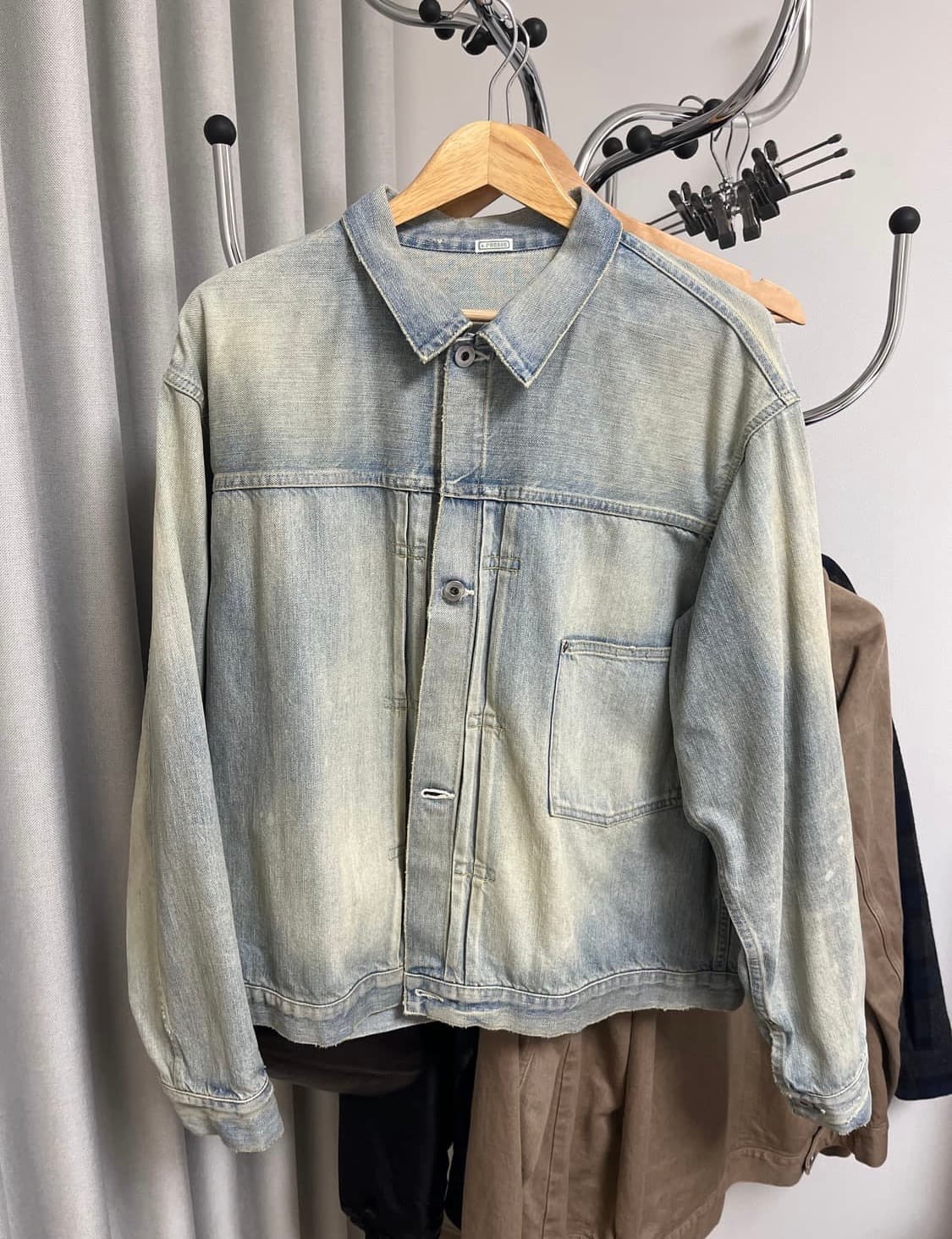 아프레쎄 25ss 청자켓 bleached 48 상품이미지1