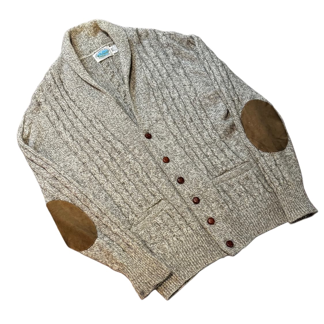 Royal North 숄카라 엘보 패치 가디건 (L) 상품이미지1