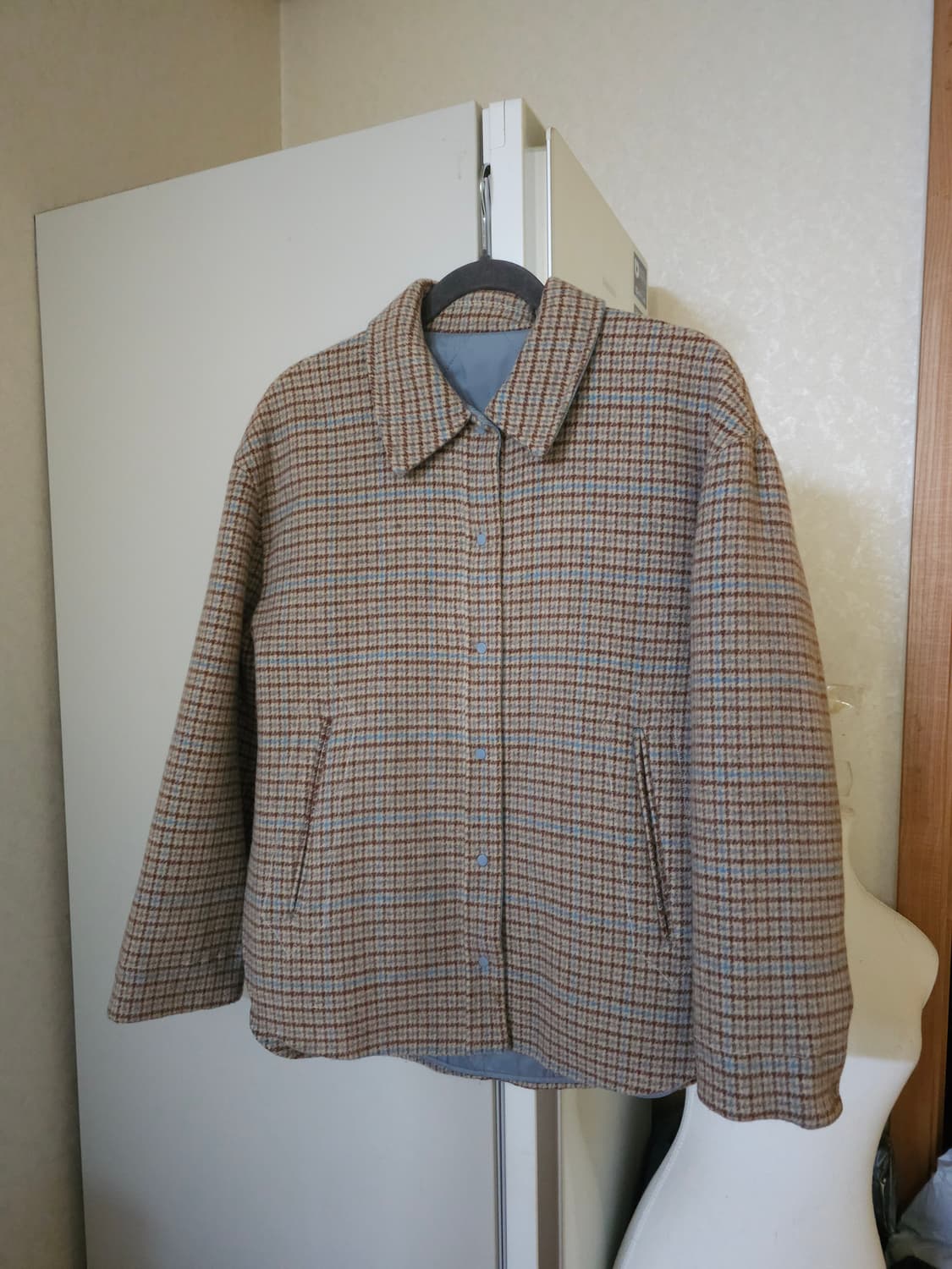 so wool 소울 울자켓 누빔 하프코트 상품이미지1