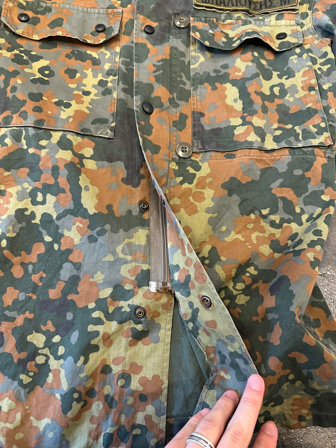 90s Germany ARMY 플렉탄 필드 셔츠 M 상품이미지5