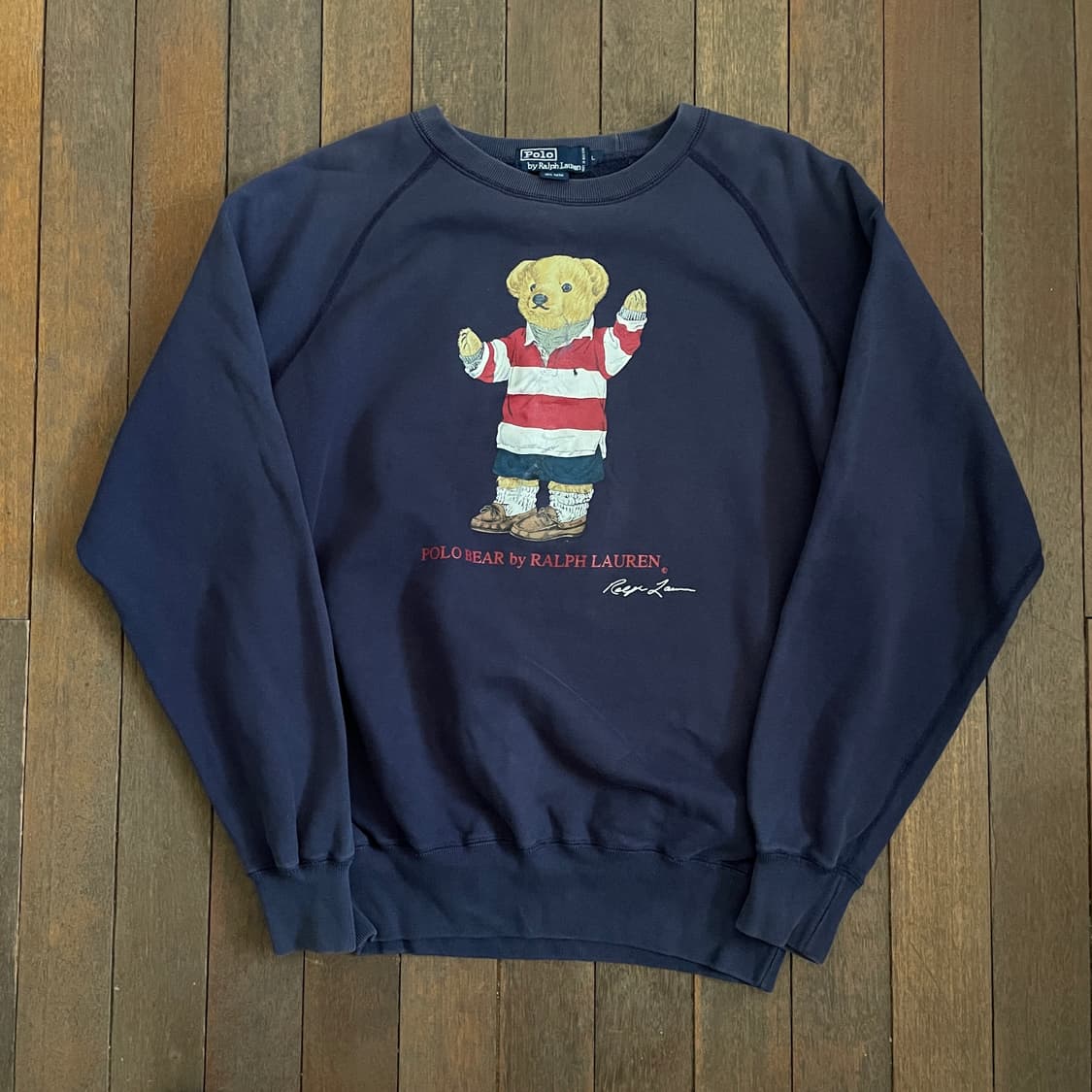 90’s 폴로 랄프로렌 테디베어 맨투맨 상품이미지1