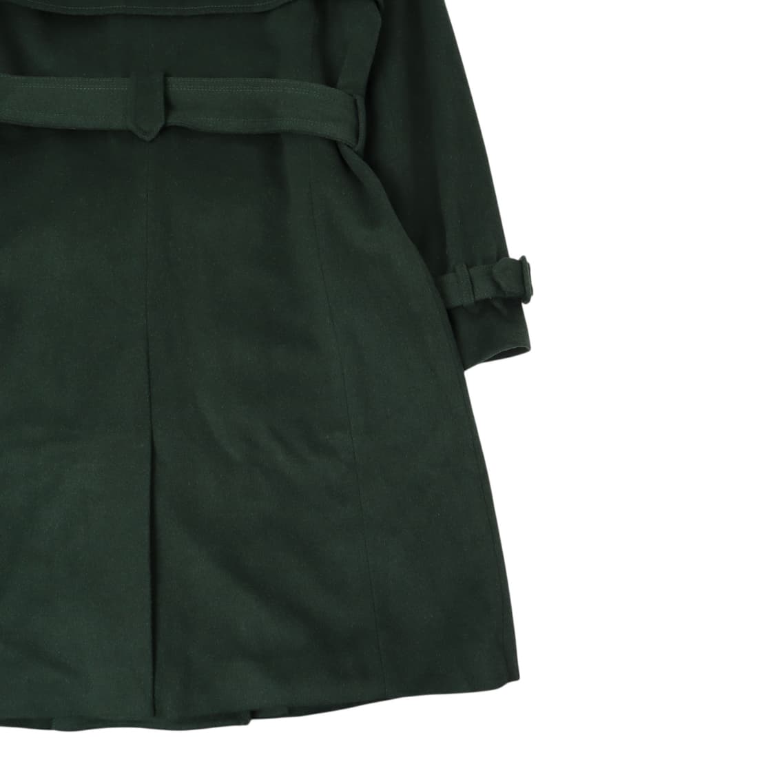 브룩스브라더스 우먼스 딥그린 더블 울 실크 코트 상품이미지6