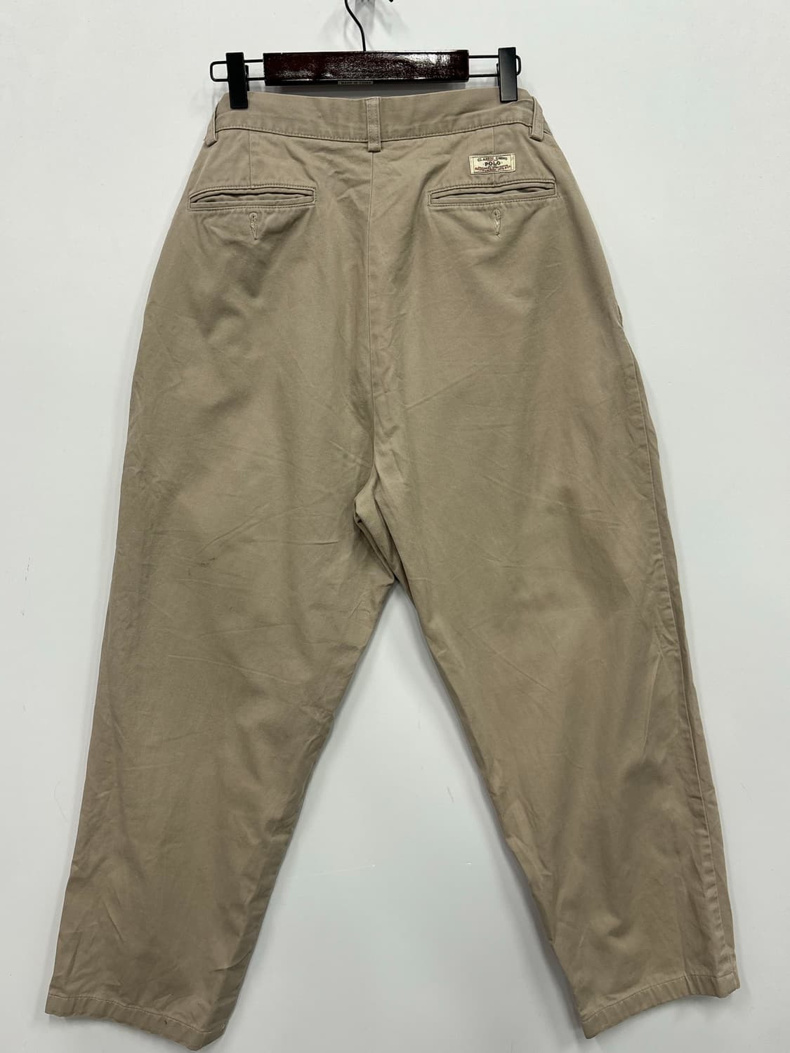 폴로 랄프로렌 베이지 투턱 팬츠 상품이미지2