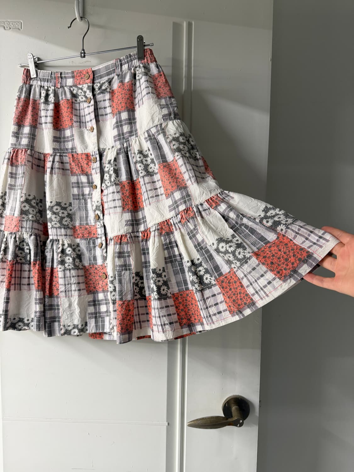 일본빈티지 패치워크 캉캉스커트 상품이미지6