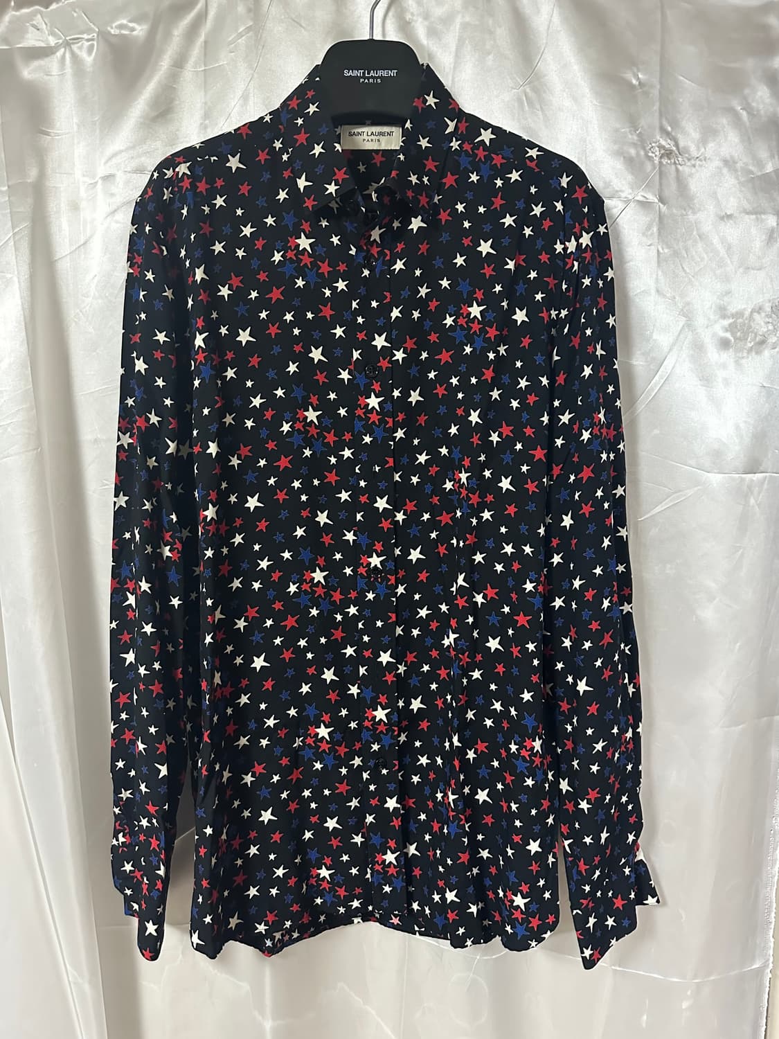 생로랑 스타 실크 셔츠 상품이미지1