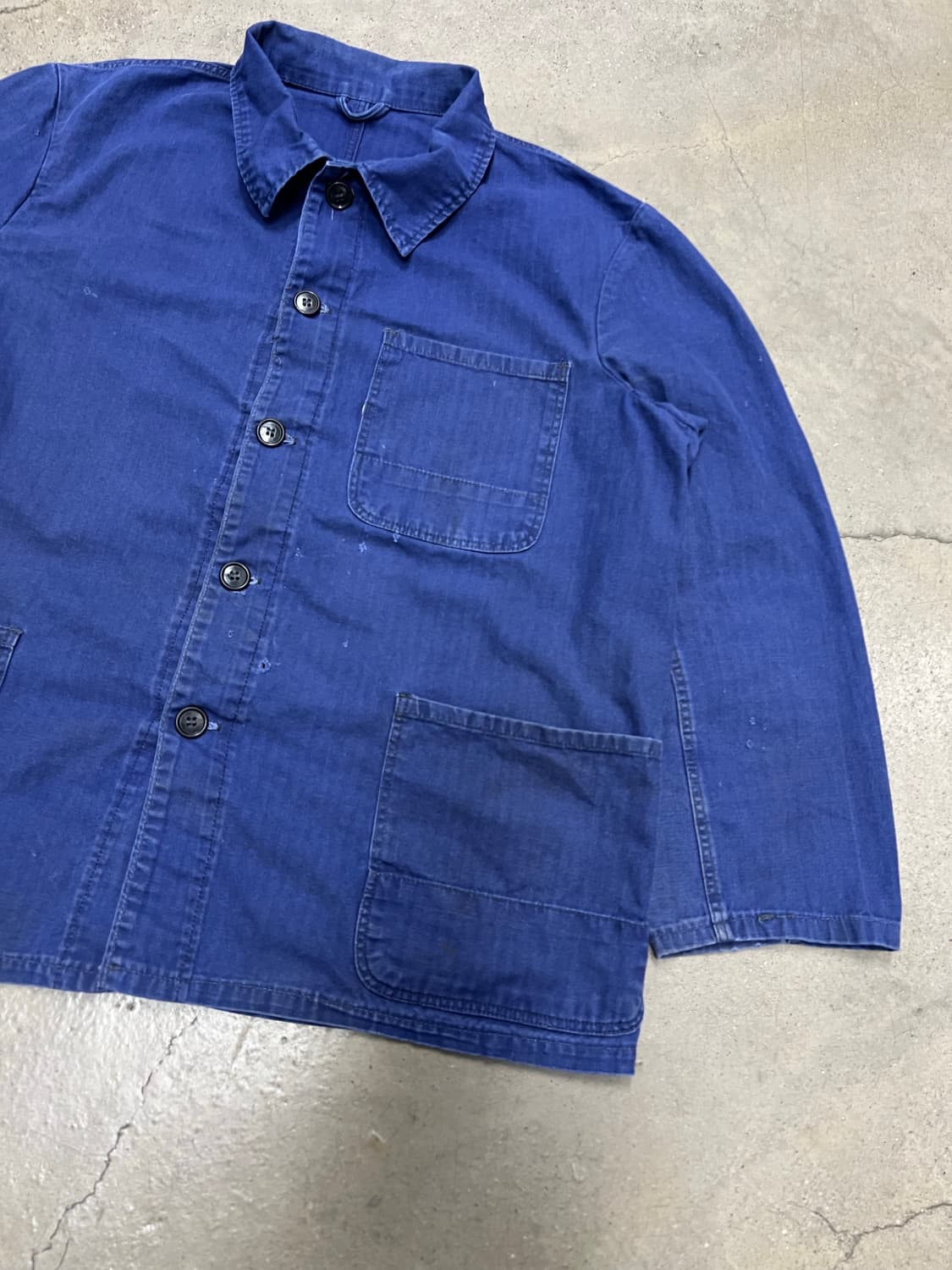 OLD VINTAGE WASHING HBT 헤링본트윌코튼 프렌치워크자켓 상품이미지5
