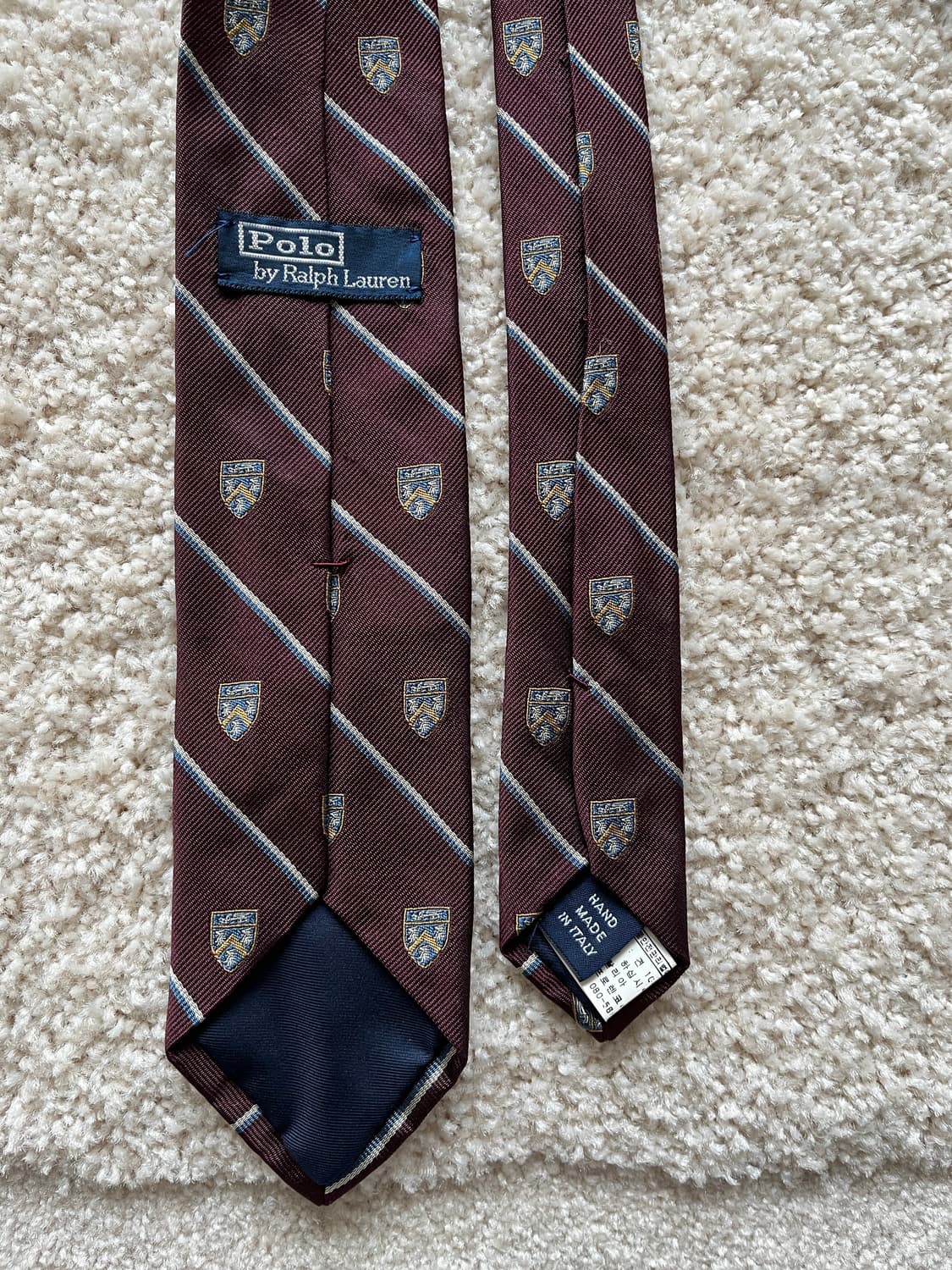 폴로 랄프로렌 핸드메이드 이태리 클럽 실크 타이 상품이미지8